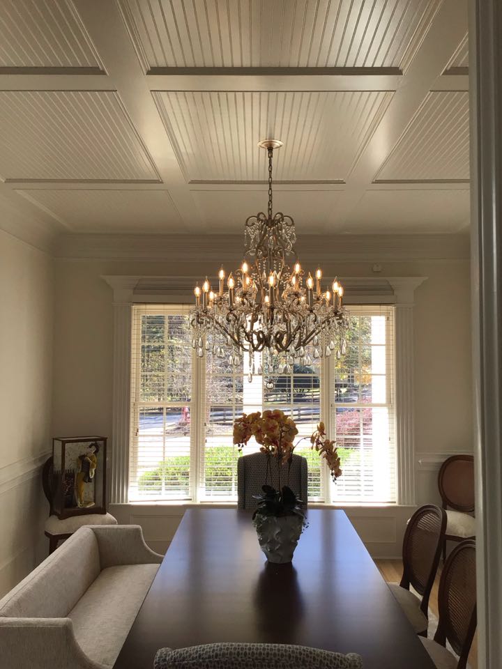 Installed 3 customer supplied chandeliers in the home. Added new receptacles in the home. And ran an Ethernet cable to a bedroom