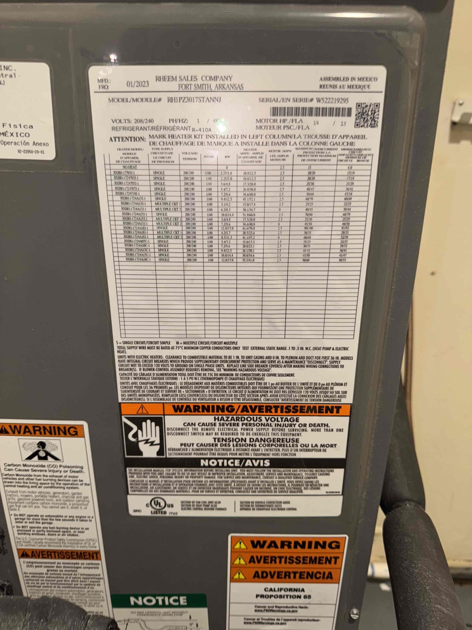 No cool
Upon arrival found blank thermostat. Homeowner explained that the system did not have any issues until her flooring guys left. After inspection found that the air handler has been pushed back and to the left about 3 inches. This caused the supply plenum joints to become disconnected, causing a very large air leak. No cool was caused by bad pan float switch which could have also been damaged when flooring guys moved the air handler. Replaced float switch and tested before departure. Also tested primary float switch. Resealed supply plenum with spray adhesive, foil tape and mastic sealant to ensure there are no more air leaks. 