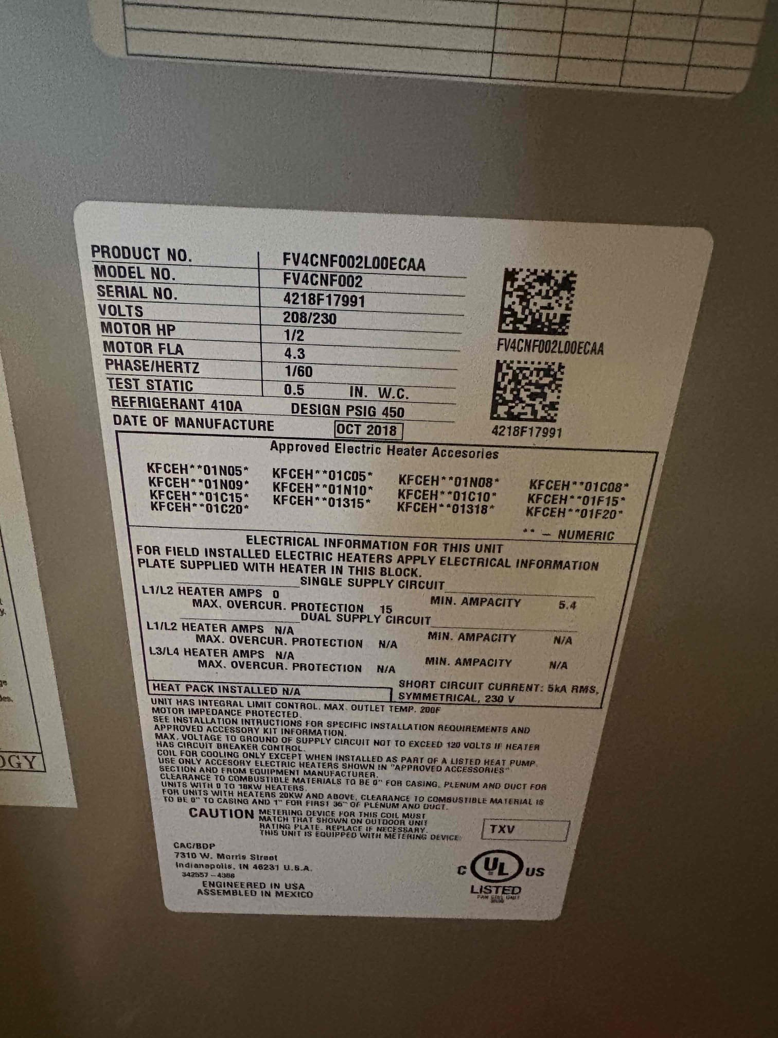 Upon arrival found drain line backed up. Condo shares common stack. Cleared drain line and pan. Nitrogen purged drain line. Installed air purifier. Verified system was operating. 