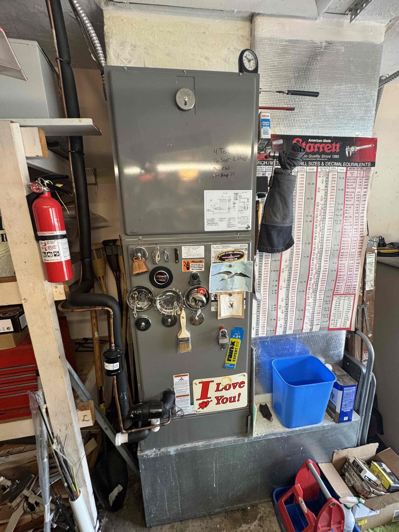 No cool
Found float switch tripped, clogged drain line
Flushed vacuumed and cleaned drain line
Treated drain pan and left pan tabs
Tested system function after repair