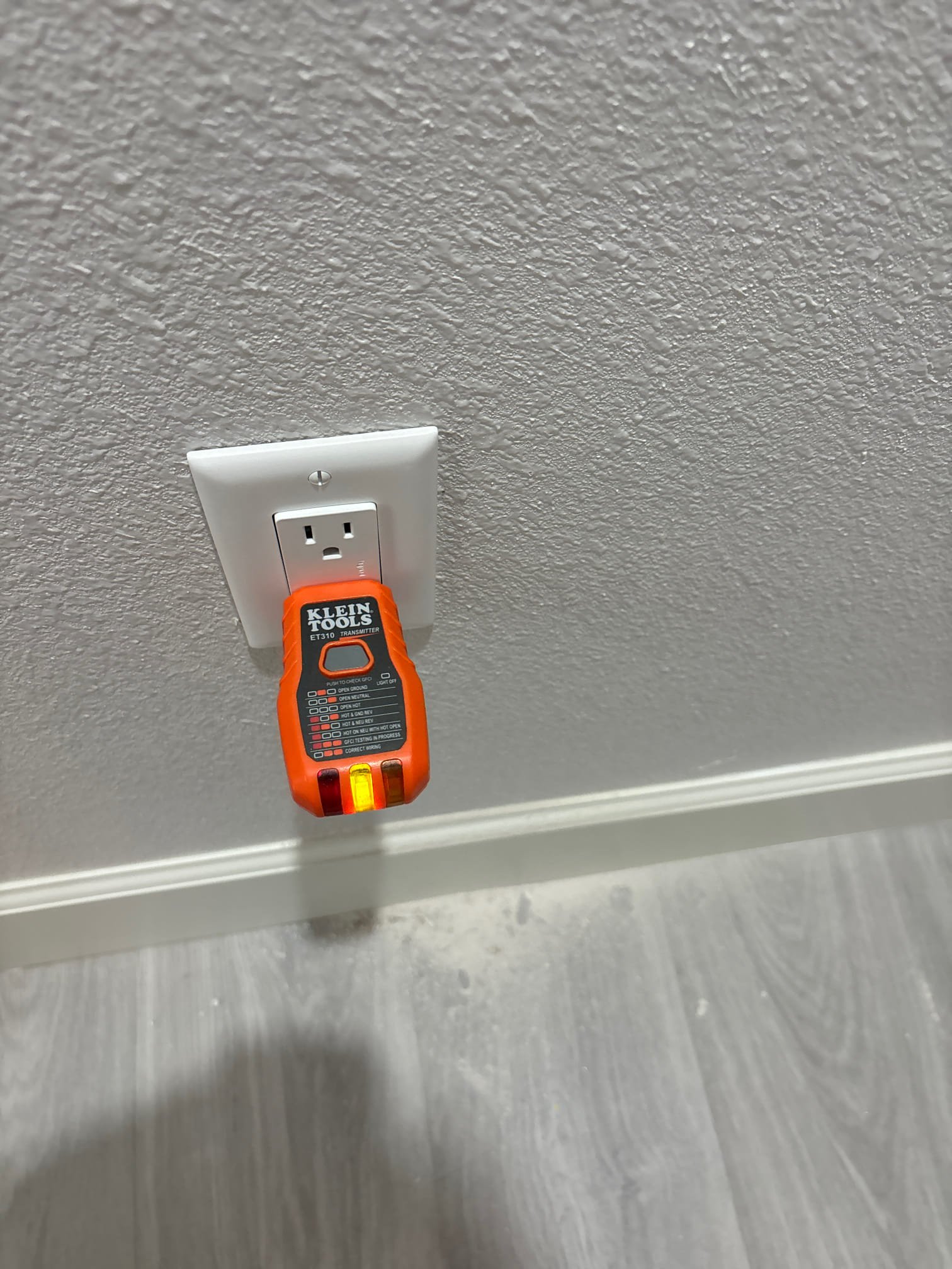 Cut in new receptacle in closet get power from recep on the other side of the wall
Install new AFCI GFCI breaker on bedroom circuit 
*** while working on closet recep found the bedroom has no connection to ground ( along with other circuits in the home other circuits are on AFCI GFCI breakers so still protected) installing a AFCI GFCI breaker to protect the circuit 