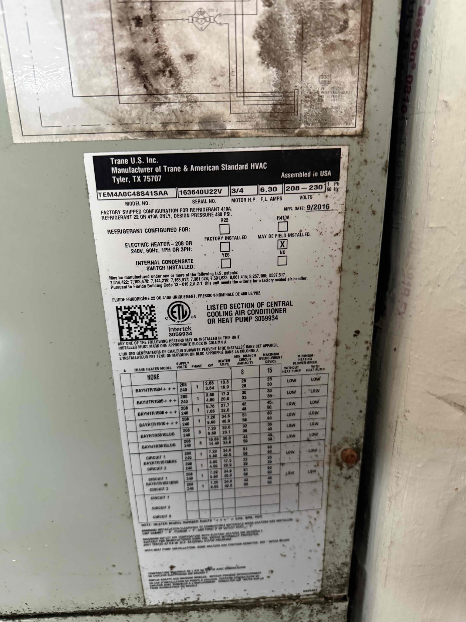 On arrival found unit not cooling properly due to low on refrigerant. Performed leak search and found unit leaking in evaporator coil. Client declined adding refrigerant at this time. Will return to replace coil. Found blower wheel extremely impacted. Client declined cleaning. Unit cooling to the best of its ability at this time.