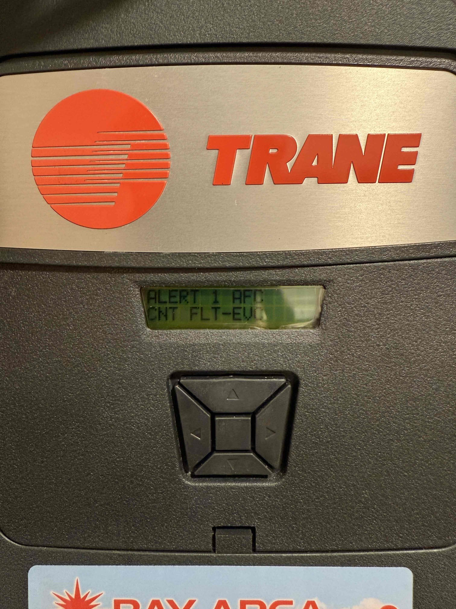 Upon my inspection, found error codes on Trane communicating inverter system. 
Air handler error: ALERT 1 AFC CNT FLT-EVC
Condenser CDV error: Unit Bus com error
Found corrosion on inverter control board at condenser unit. Noticed snake skin, mud robber nest, and the smell of something dead behind the control board cover. The corrosion was present on the CDV plug as well as further down the board. 
Cleaned off corrosion carefully with finger and restarted the whole system. Went through all other error codes with service manual. Cleared all codes out of history. System is cooling with good pressures and a 23° temperature split at this time. Verified all components are communicating properly at this time.  If problem occurs again, possible control board replacement or system replacement given the age of the system and cost of a new board out of warranty. 
Model# 4TWV8024A1000BA
Serial # 16083L931F