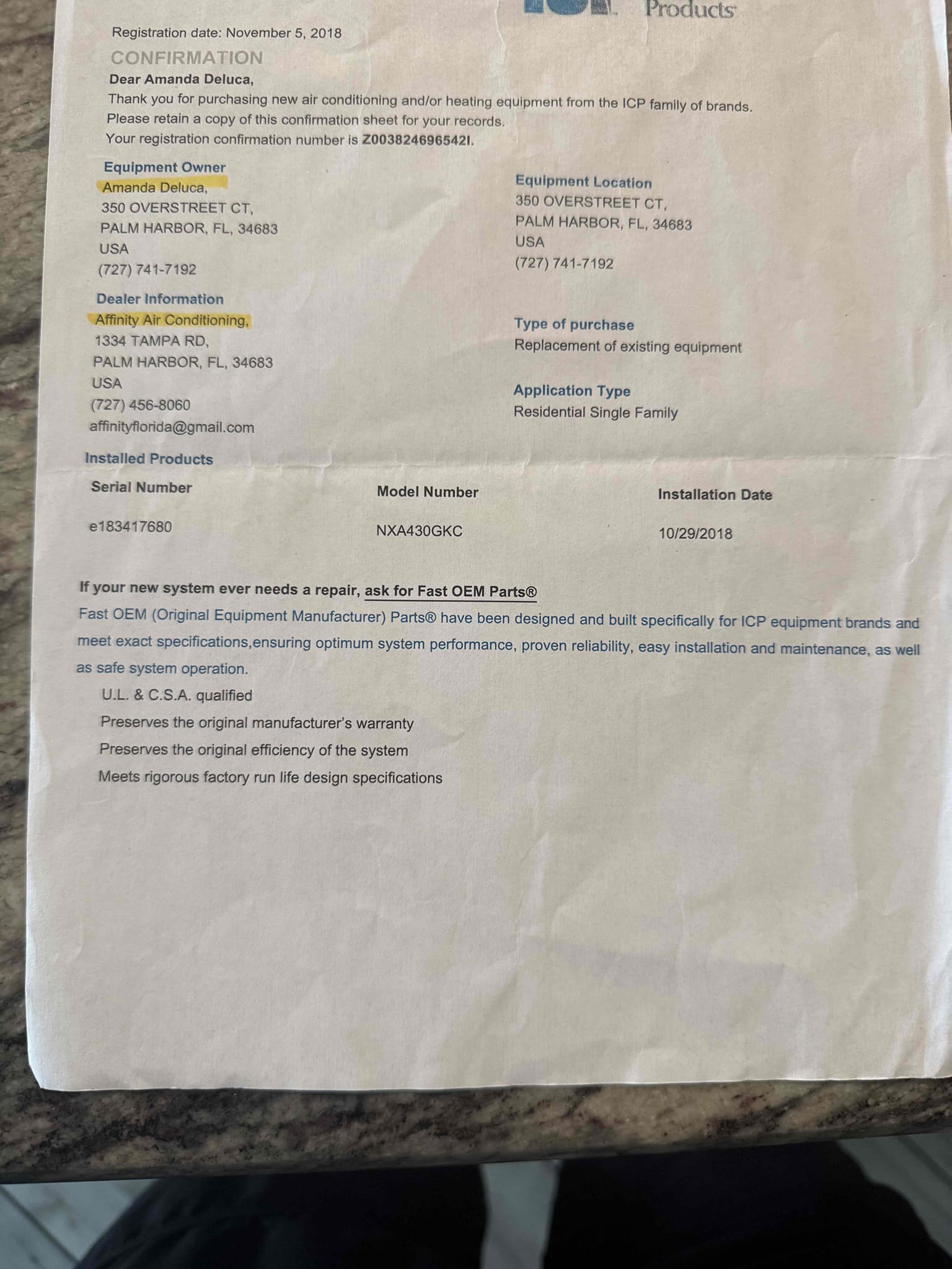 On arrival found unit not running. Client states unit was not cooling day prior. Started unit. Unit is cooling. Found weak capacitor for condenser. Checked pressure and found unit to have restriction and not allow proper flow of refrigerant to flow through system. Tested compressor and it did not have proper ohms and is running hot. Recommend to replace compressor, capacitor, and clean piston to solve all existing issues. Will submit estimate for repair and replacement options. Unit is cooling at this time. 