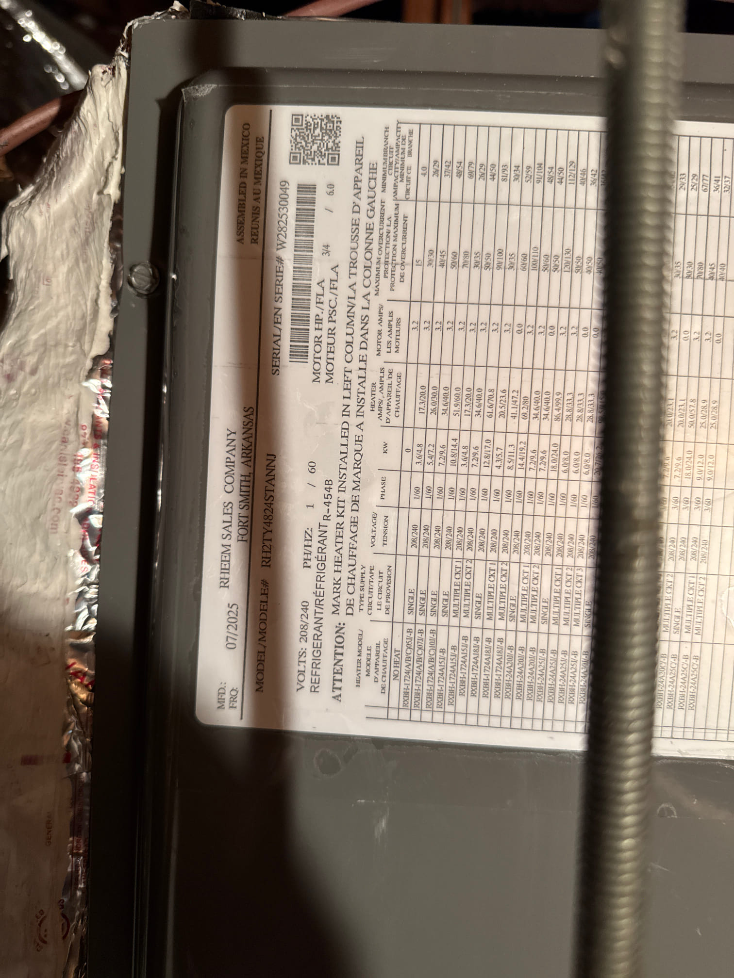 3.5 ton Ruud 16 seer heat pump
2 stage compressor
10 year parts warranty
5 year labor warranty
-Hurricane pad
-Tiedowns
-UV rated armorflex
-Replace breakers as needed
-Drain pan
-Safeties
-UV light
-WiFi thermostat 
-More airflow to back bedrooms
-Seal to existing plenums
-Flush drain
-Vacuum lines under 500 microns
-Start up and verified proper operation

Extra
System 