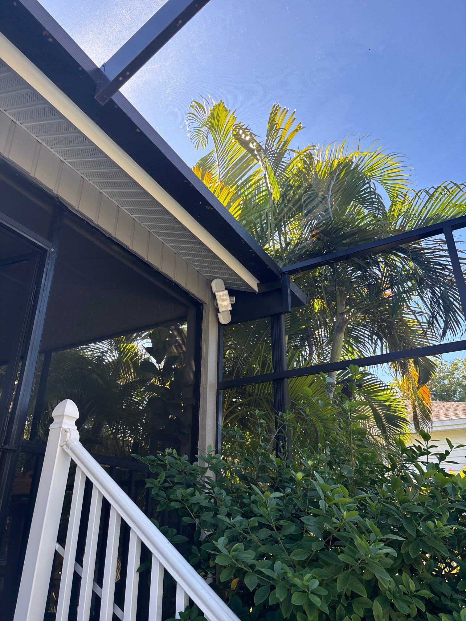 Install 2 exterior lights on outside of porch 
Informed the customer that the provided lights do not work best for the box location they mount to 
Also that the lights will not perform how the customer wants them to with the light being powered by a switch 

Have set them into the dawn to dusk mode so that the customer can turn them on at night ( this may not work as intended ) if customer wants a new lights will have to charge for a return trip and labor

Diagnosed GFCI not resetting it was the breaker being off in the pool panel 