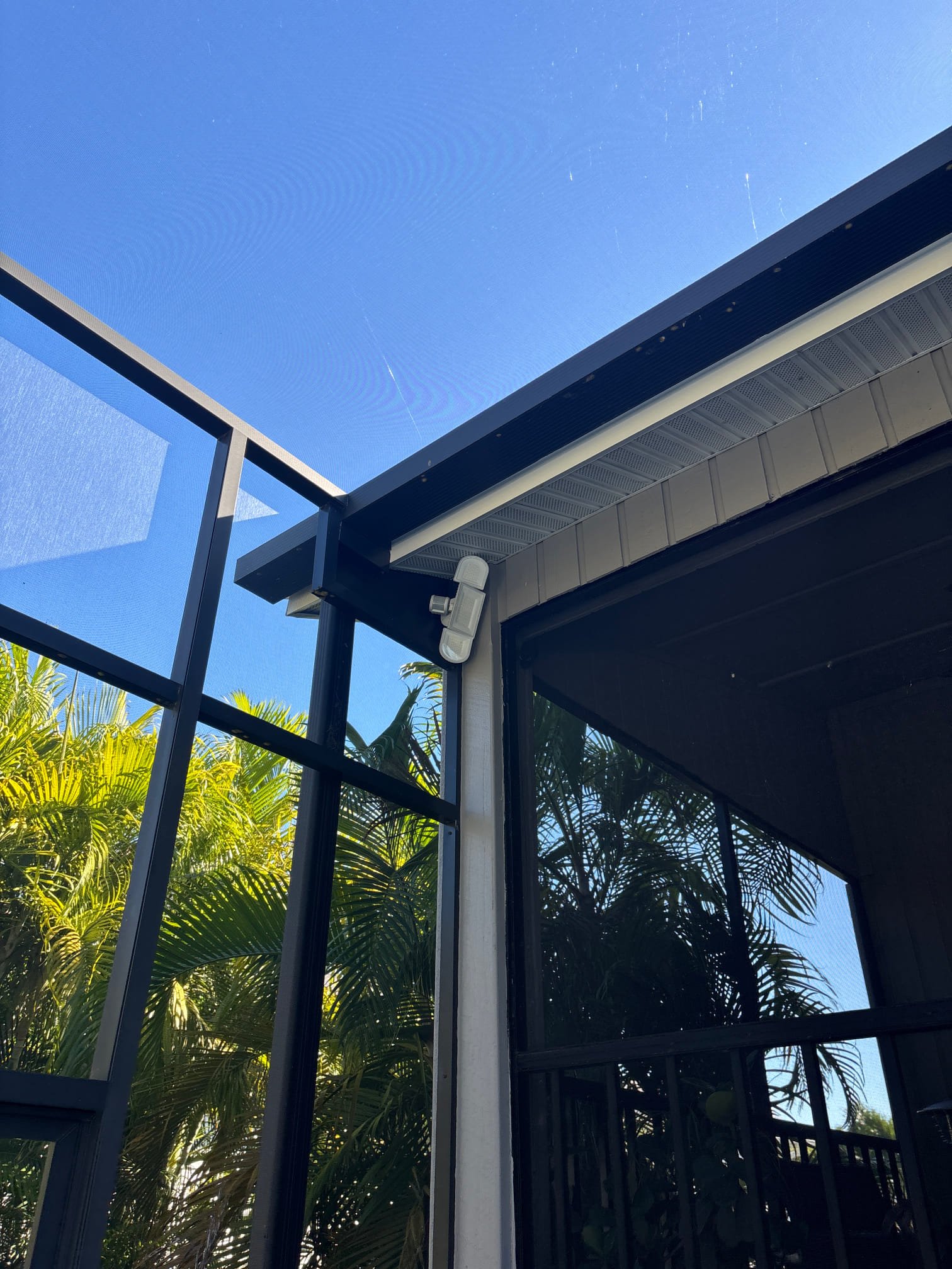 Install 2 exterior lights on outside of porch 
Informed the customer that the provided lights do not work best for the box location they mount to 
Also that the lights will not perform how the customer wants them to with the light being powered by a switch 

Have set them into the dawn to dusk mode so that the customer can turn them on at night ( this may not work as intended ) if customer wants a new lights will have to charge for a return trip and labor

Diagnosed GFCI not resetting it was the breaker being off in the pool panel 