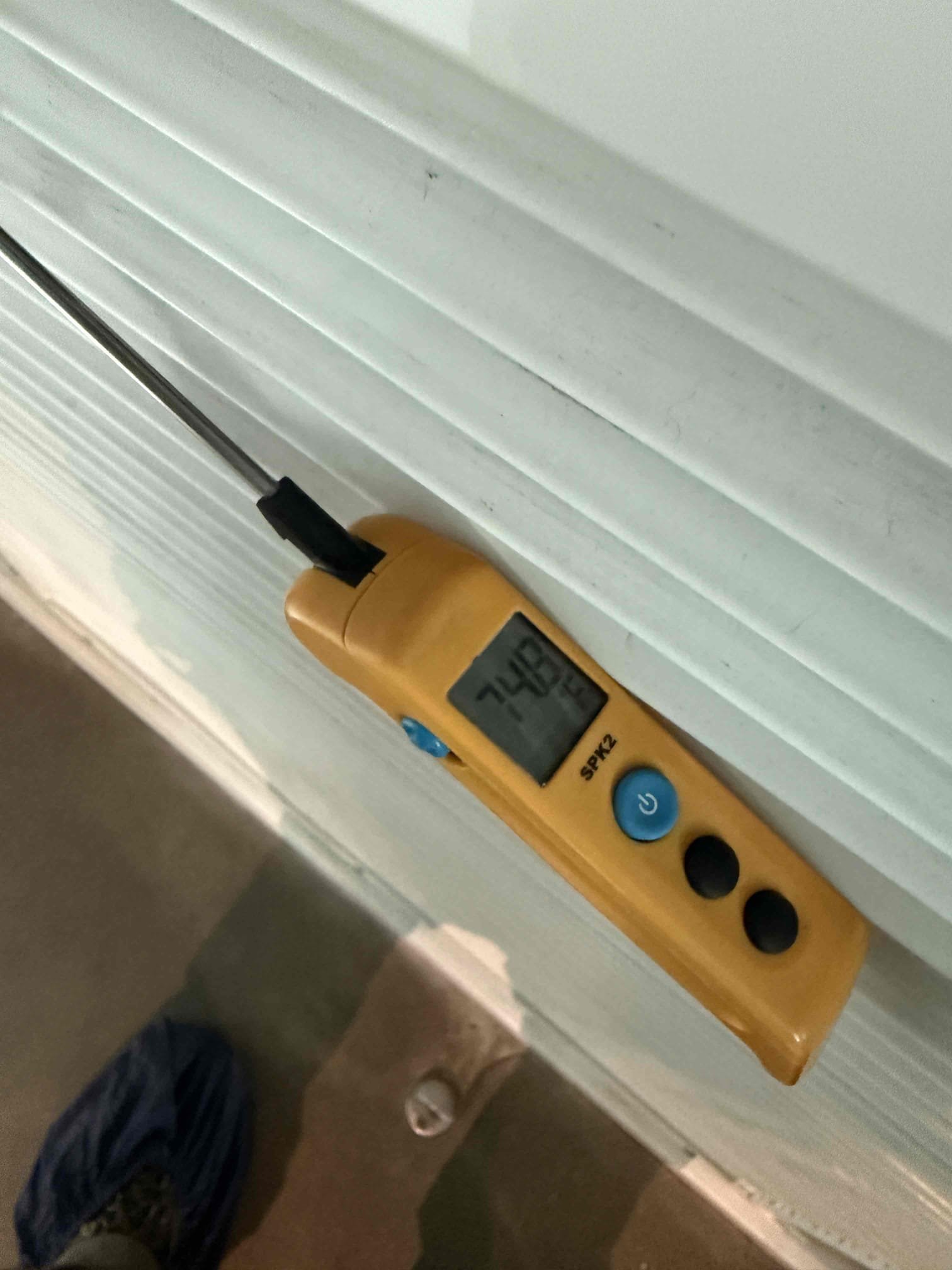 Performed Maitenence on system. Cleaned/treated drain line and primary drain pan. Inspected condenser coils. Evaporator coils are clean. Verified safety float switch functionality. Checked amp draw on compressor. Checked amp draw on fan motor. Checked capacitor is out of factory range. Replaced capacitor. Made sure all connections are tight. System is cooling with a 20° temperature split at this time. Thermostat seemed to be giving client false temperature readings. Reset thermostat. Client may buy new thermostat. Performed Maitenence on system. Cleaned/treated drain line and primary drain pan. Inspected condenser coils. Evaporator coils are clean. Verified safety float switch functionality. Checked amp draw on compressor. Checked amp draw on fan motor. Checked capacitor is out of factory range. Replaced capacitor. Made sure all connections are tight. System is cooling with a 20° temperature split at this time. Thermostat seemed to be giving client false temperature readings. Reset thermostat. Client may buy new thermostat.