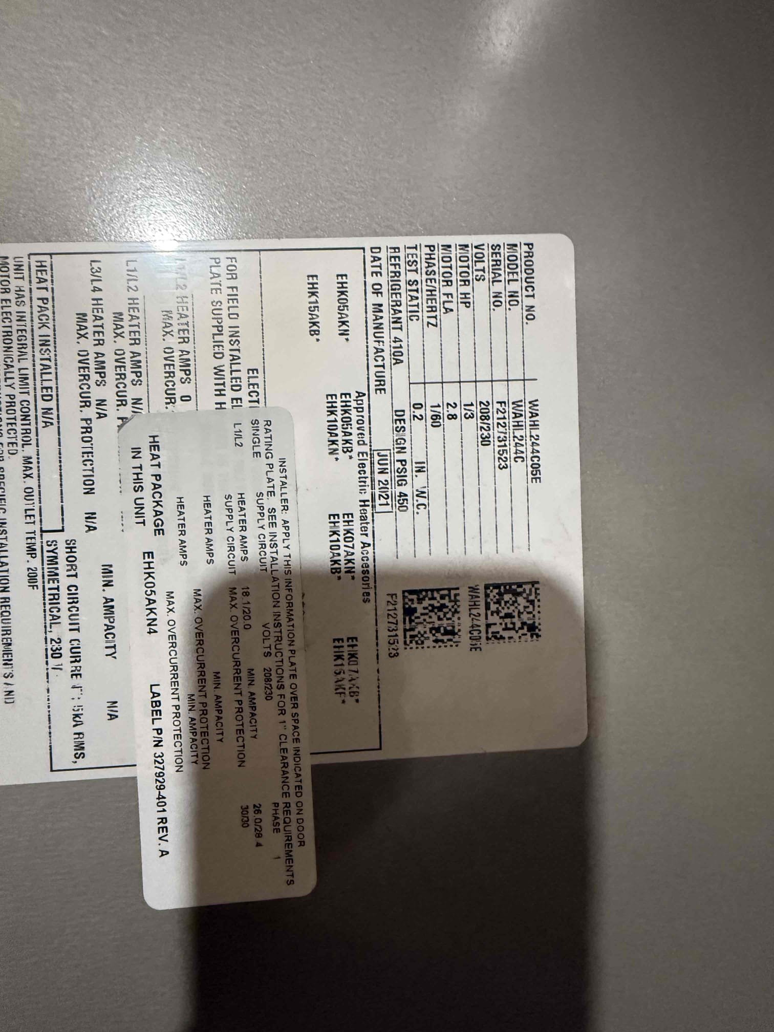 Found bad blower motor for master bedroom unit. Will return tomorrow to replace part. Unit is not cooling. 