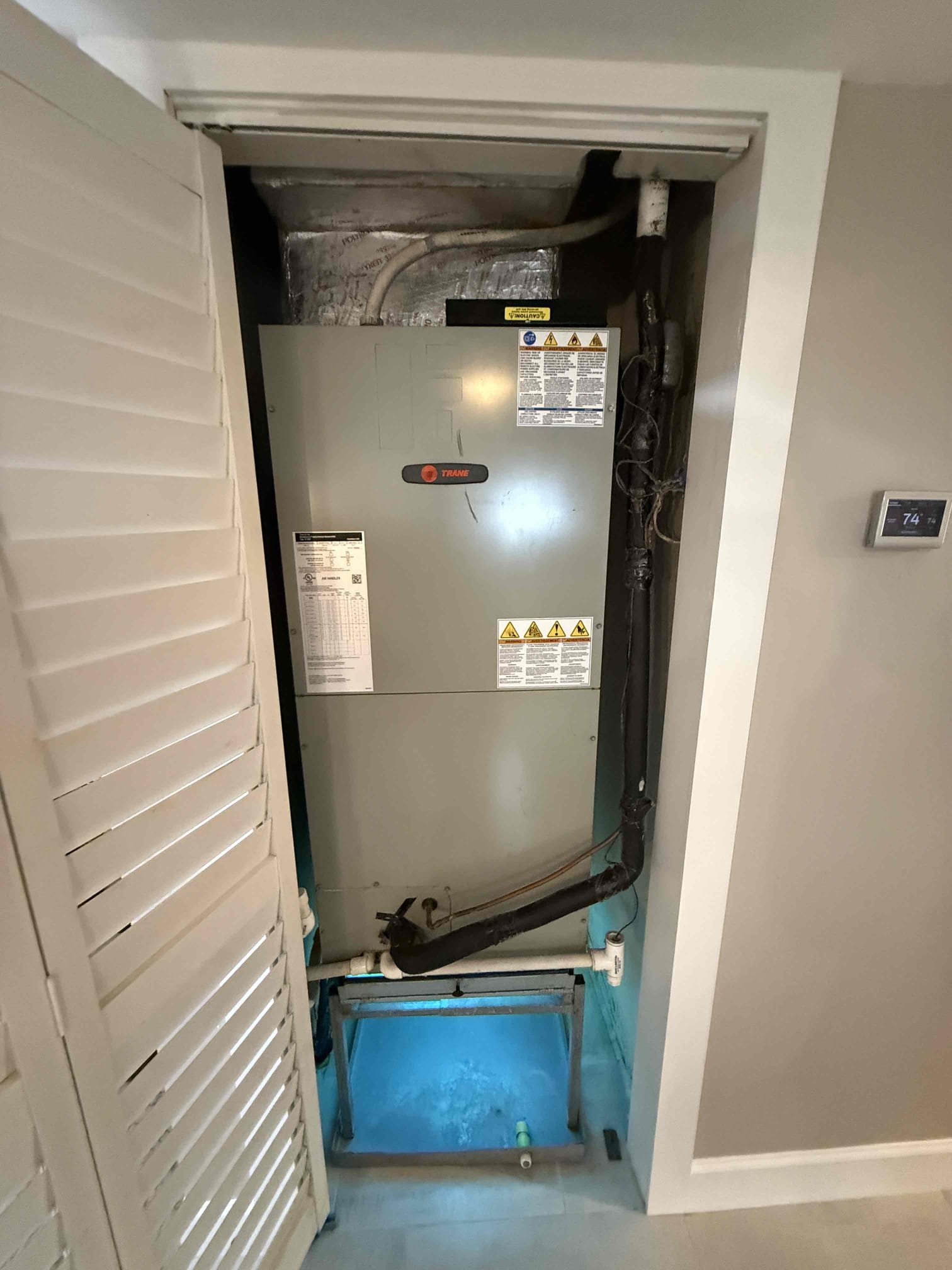 Upon my inspection, found contactor for electric heat element has failed. Replaced contactor and verified heating functions. Checked rest of system is working properly at this time. Recommended Maitenence plan or a tune up before summer next year to ensure the system is in top working order. Air handler is year 2020 and condenser is 2016. 
System has an 18° temperature split at this time. 