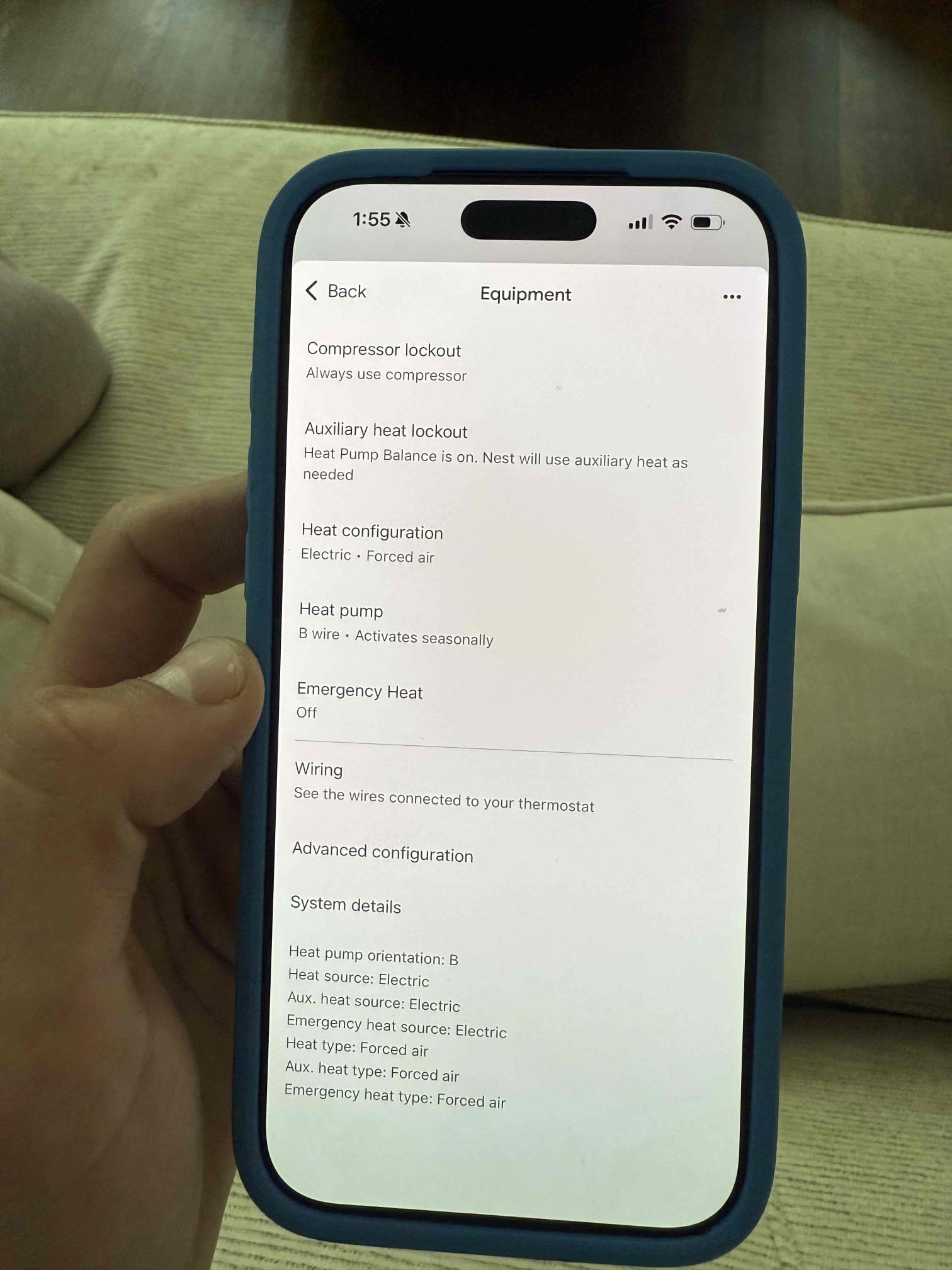 Upon my inspection, found downstairs system was cooling while the thermostat called for heating. System is a straight cool and thermostat was set up for heating pump. Reconfigured settings in google nest app. System is now heating properly. Verified system also cools when thermostat calls for cooling. 