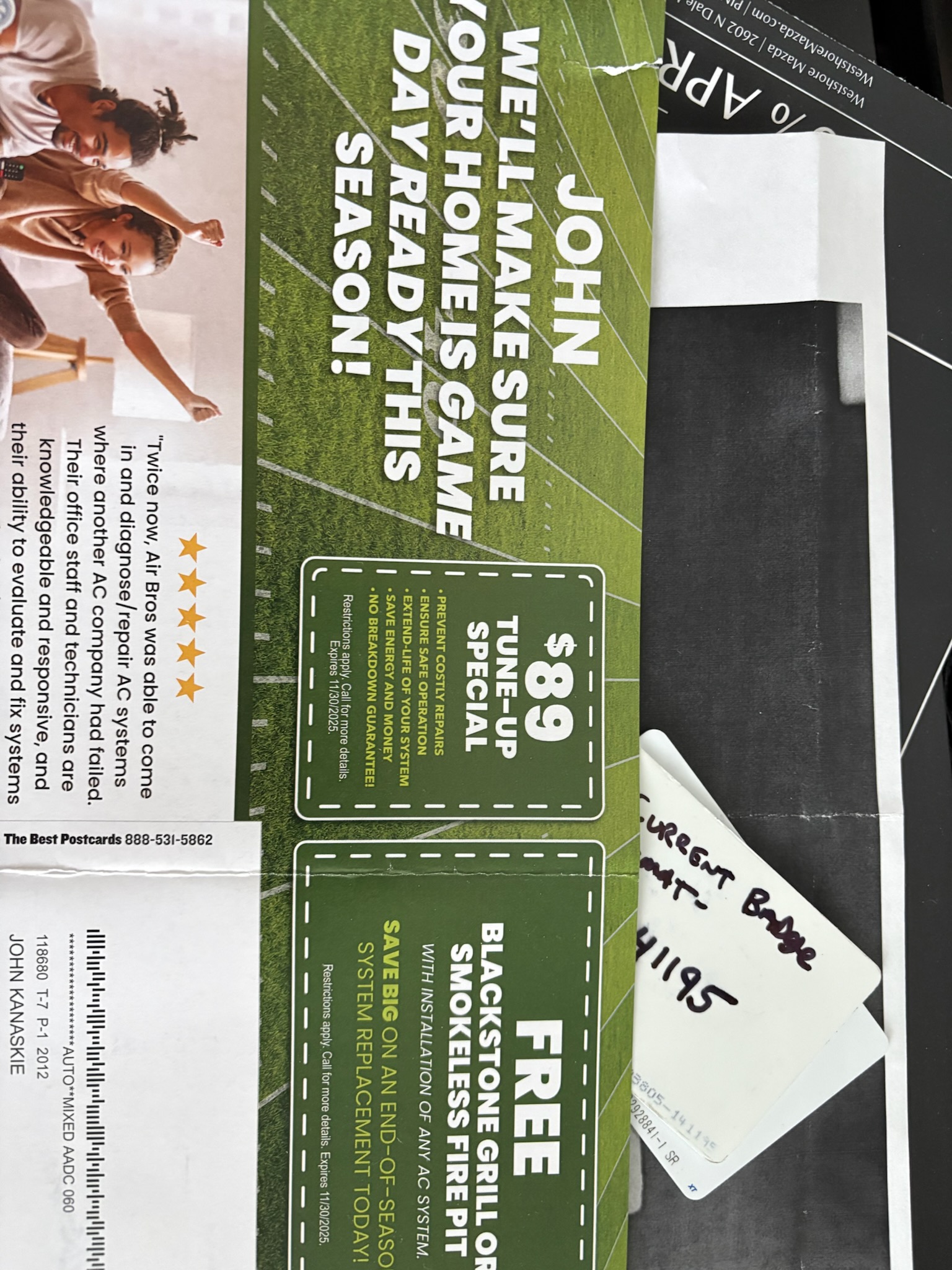 Full system tuneup 

Wiped Down Air Handler 

Checked temperature splits 

Checked cap mfd 

Checked contactor 

Inspected wiring 

Compressor amps 

Motor amps 

Cleaned condenser coils 

Cleared drain line and pan 

Checked refrigerant pressures 

Checked blower amps 

Checked filter 

Thermostat operations 

Checked heating and cooling 

Unit is operating at this time 
