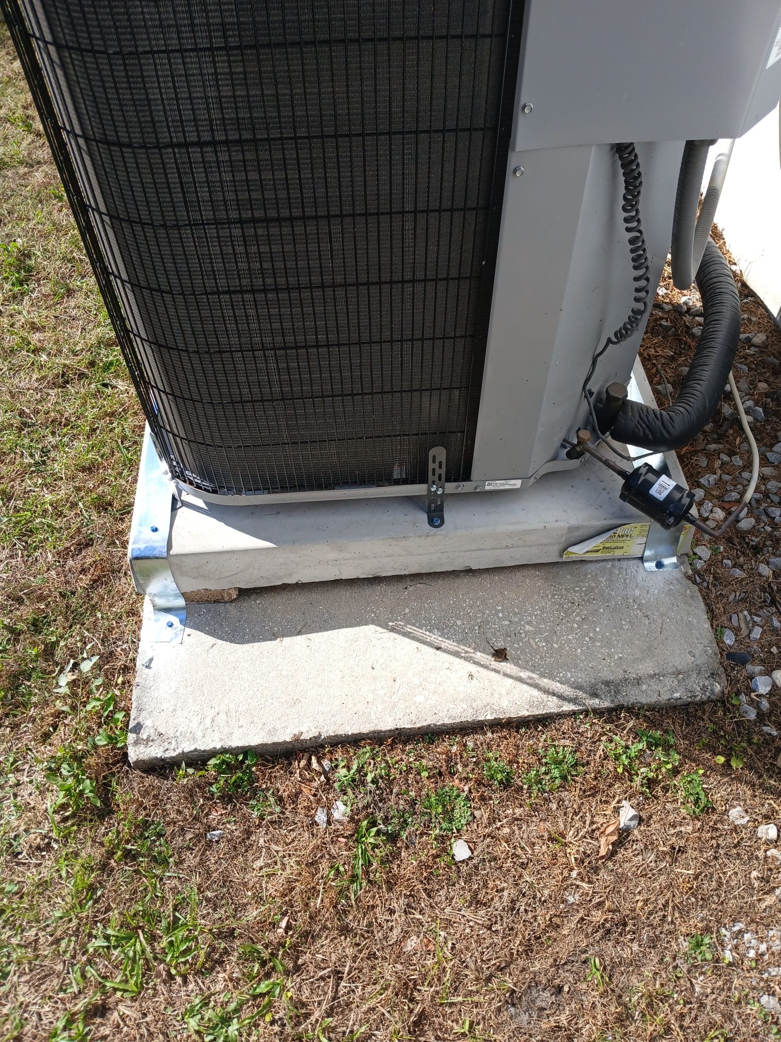 List of code failures and scope of work

-Pull permit for both systems
-Air handler in garage has no heat shields. Need remove plenum, install heat shields and re seal.
-Return plenum not strapped. Need to strap plenum with 2” metal as per code
-Drain line pipe insulation missing. Need to add insulation where needed
-Ahu not labeled 1 or 2. Need to use stickers to label units per code

-Air handler master closet no heat shields
-Plenums not strapped per code.
-Plenum not sealed.
-No heater sticker on system from manufacturer 
-This system needs new plenums and ducts reattached and sealed and strapped properly. 

-Condensers both double pad with no double straps. Need to add 4” metal straps 

-Condenser master breaker 25 max is 20 need to replace breaker 
-Needs new electrical whip exposed wire
-Armorflex not uv resistant need to replace per code