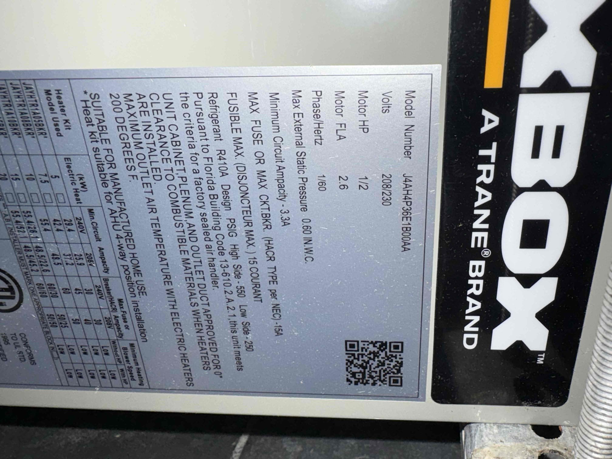 Thermostat wired and programmed for heat pump. System is a straight cool. Re wired and re programmed Thermostat. Verified system was heating and cooling. 

Recommendations 
-supply plenum is not sealed properly. Air leaking into attic. 
