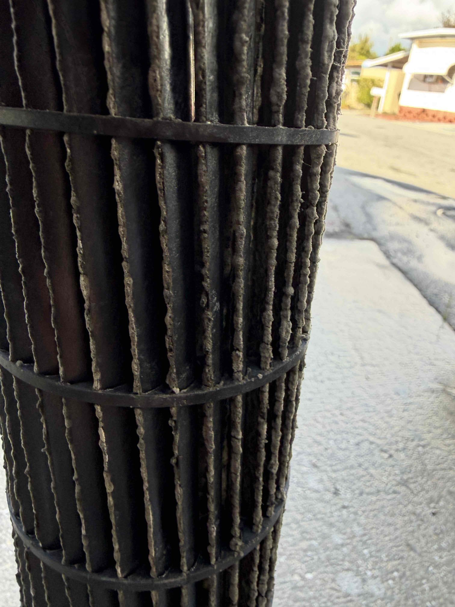 Remove and clean two mini split head unit blower wheels. 
Install UV system in master bedroom mini split head unit. 