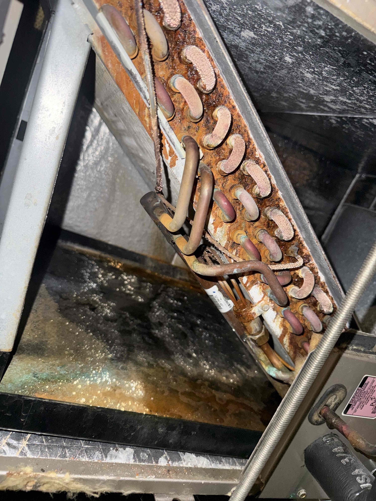 On arrival found unit not cooling due to bad capacitor. Replaced cap and tested. Found u it low on refrigerant with heavily corroded coil. Client decided to move forward with full system replacement. Unit is cooling to the best of its ability at this time. 