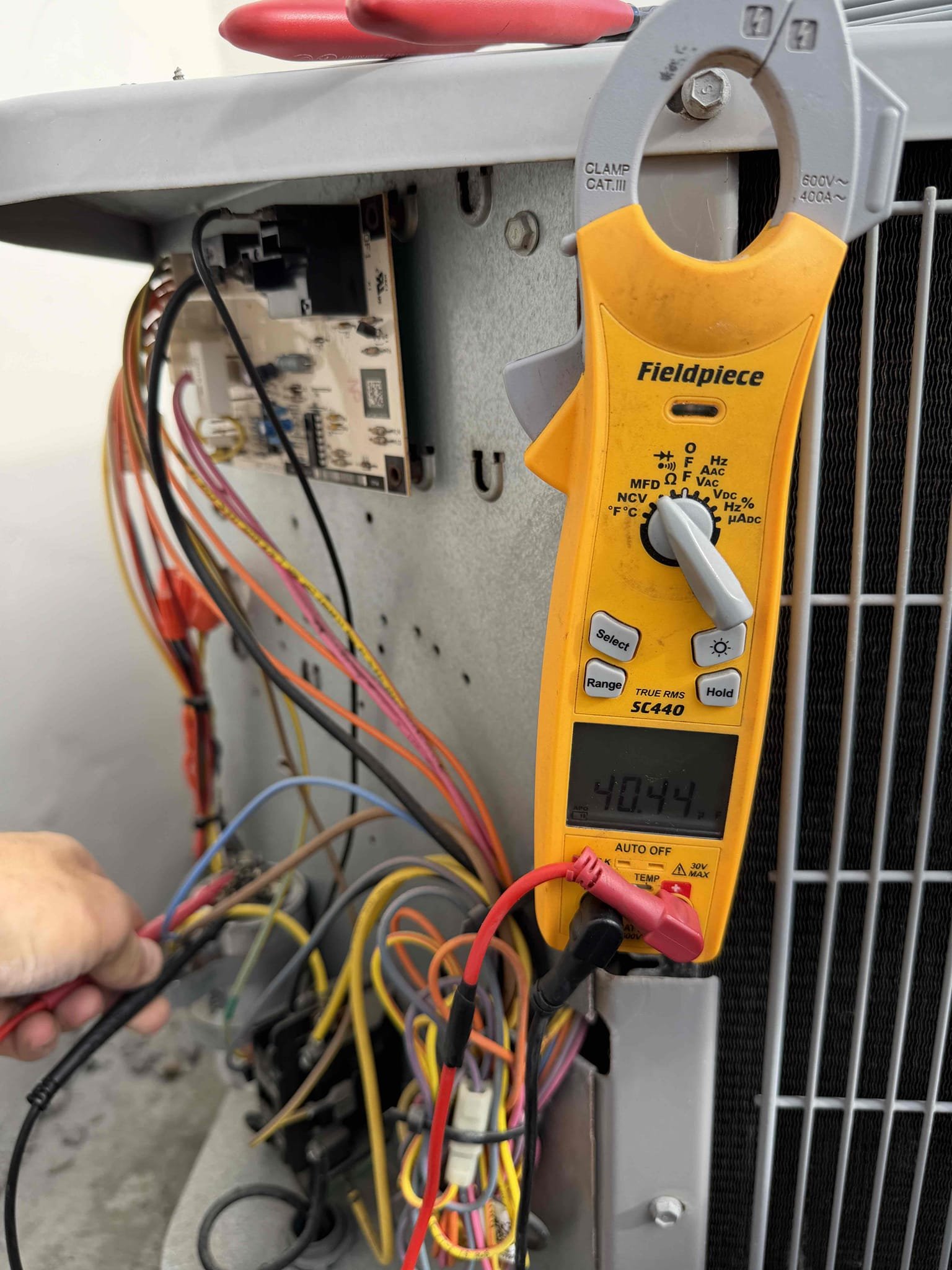 Performed Maitenences on systems. Cleaned/treated drain lines and primary drain pans. Cleaned condenser coils. Evaporator coils are clean. Verified safety float switchs functionality. Checked amp draw on compressors. Checked amp draw on fan motors. Checked capacitors are within factory range. Condenser #2 had a weak capacitor. Replaced this capacitor. Made sure all connections are tight. Systems are cooling with 20° temperature splits at this time. Verified systems heat properly. 
Blower compartments on both systems have microbial growth and recommending cleaning/sanitation with UV systems installed. 
Quotes sent. 
Air filters are dirty and need to be replaced especially upstairs. Downstairs system air filter is not as bad as notified client that impacted air filters can damage blower motors. 