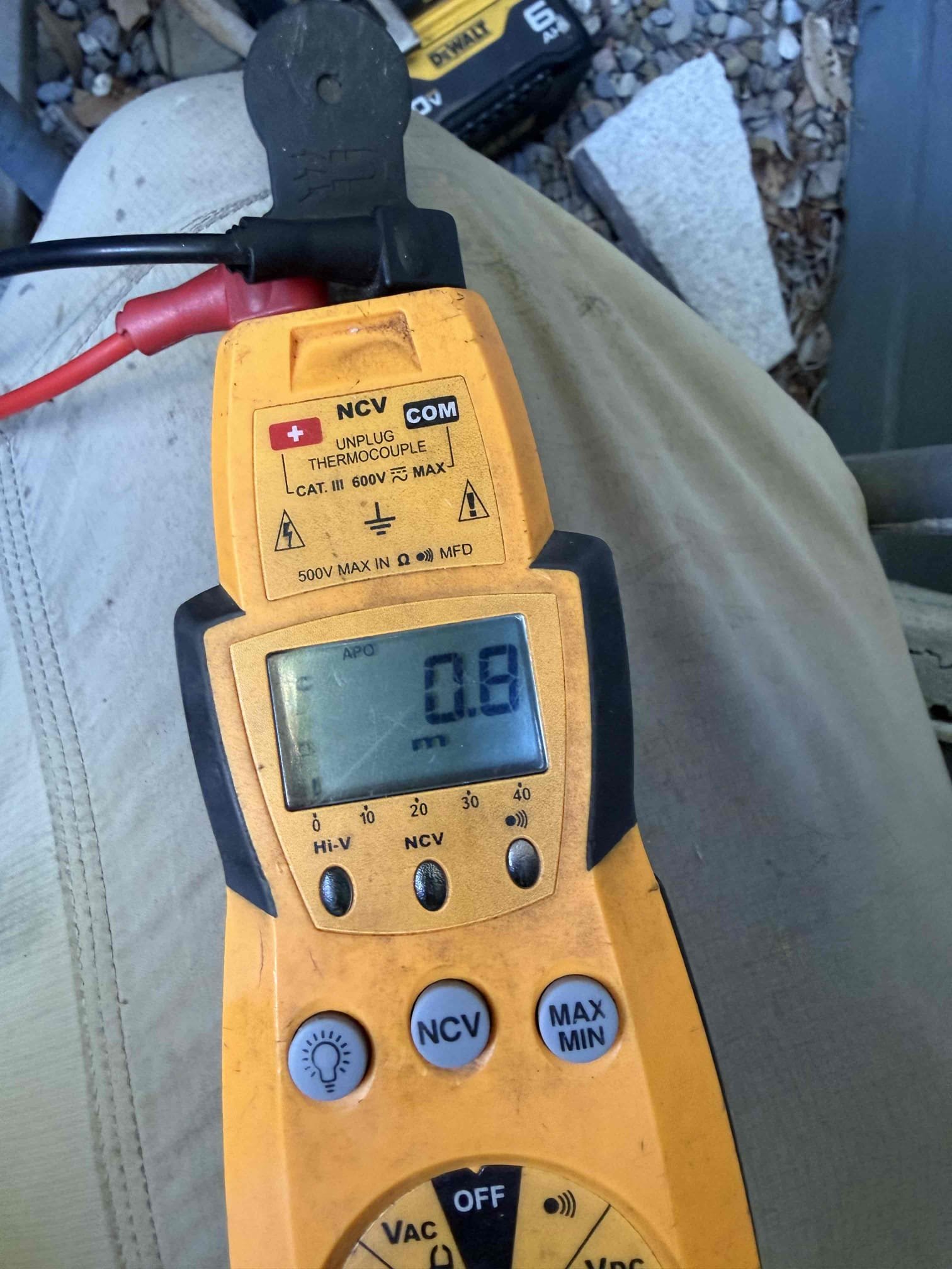 On arrival found upstairs unit not cooling due to breaker being off for condenser. Turned on power and tested. Electrical checked good. Pressures good. Temp split good. Unit is 15 years old in poor condition. Client declined any recommended repairs and will ride out existing unit as is until it fails. Units cooling. 