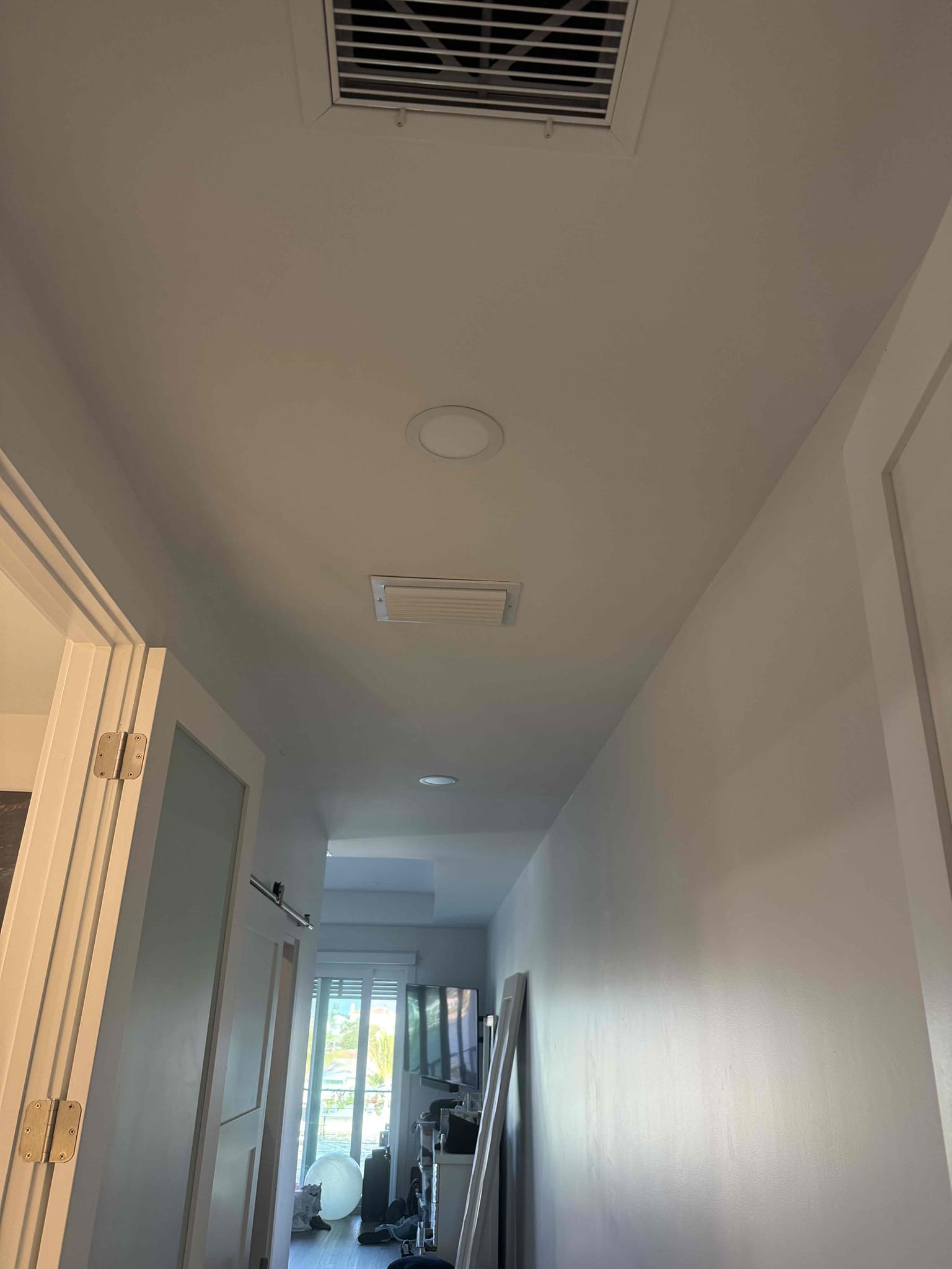 Furnish and install the following 
Santa Fe V100 ultra dehumidifier and fresh air unit
Cut in supply vents in bedrooms for upstairs and return in hallway
Connect to existing drain
Seal and strap all ducts complimentary for existing unit
Hanging kit
Aux pan
Electrical included 
Thermostat and wire 
Safety switches
Tax and labor
2 Reme Halo
6 year parts warranty 
Client responsible for cutting and sealing roof vent for unit. Air bros will supply correct boot vent. 

Reme halo additional $1000 per unit in home.