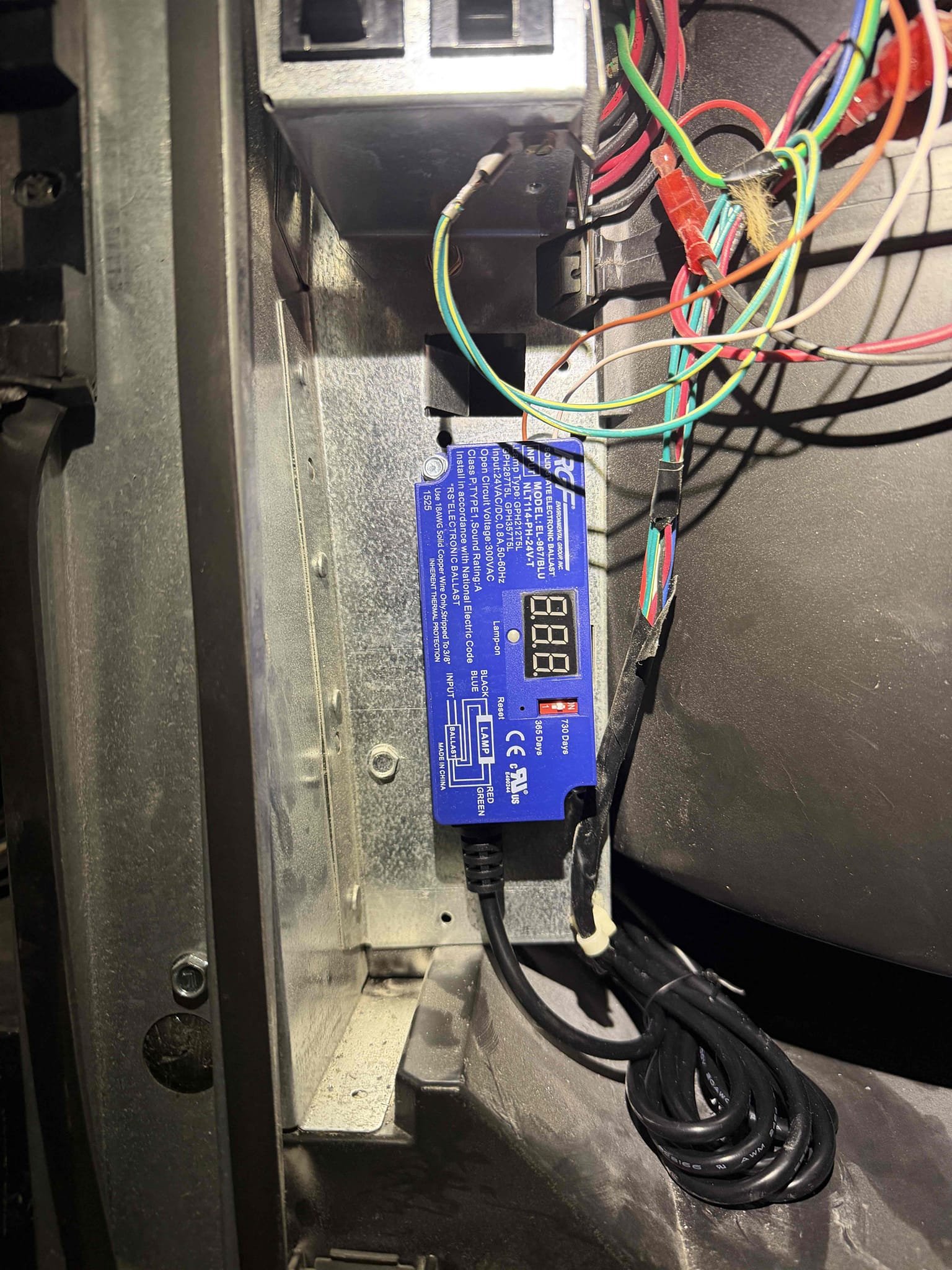Installed two ss2 safety float switches in system 2 and 3. 
Installed two New UV light systems in system 1 and 3. 
Eliminated two UV bulbs that we cannot find replacements for in system 1. 
Replaced one UV bulb in system 2. 
Leveled air handler 1. 