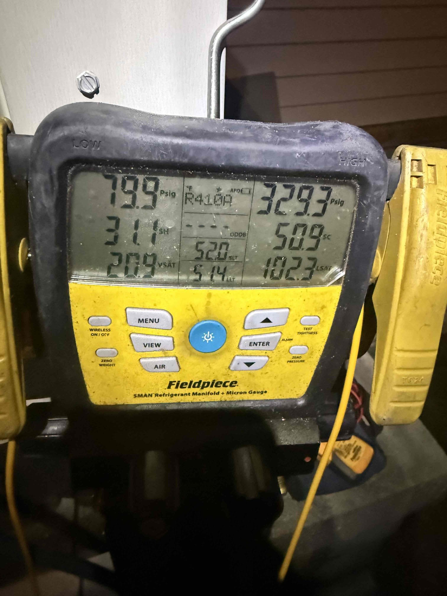 Client states unit was not heating properly. On arrival started unit and tested heat. Unit blowing 98* out of vents. Unit is low of refrigerant. Client declined leak search and adding refrigerant at this time. Unit is heating to the best of its ability. 