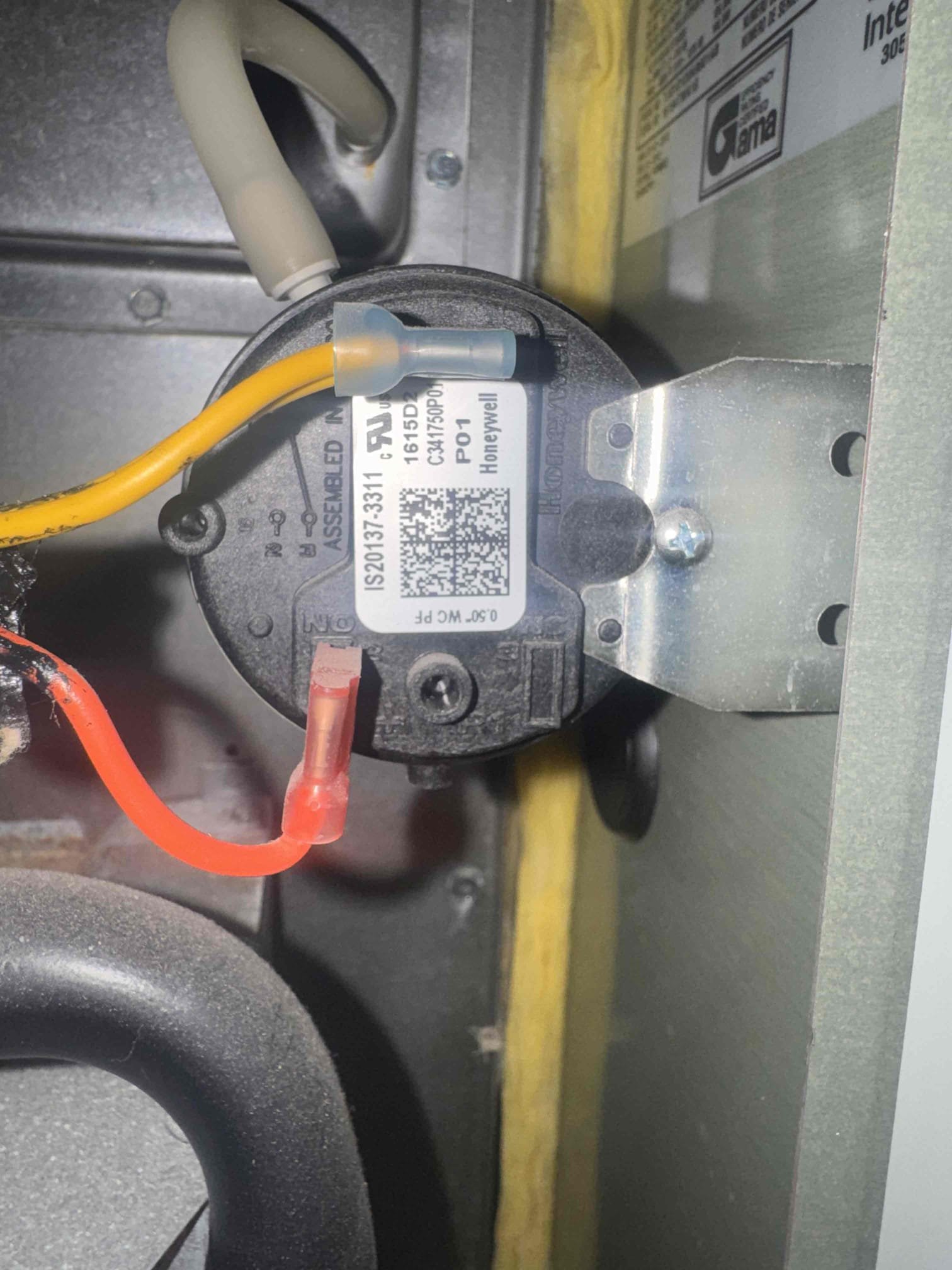 Found bad air proving/pressure switch for gas heat. Sent parts request and quote form. Informed client we can do asap