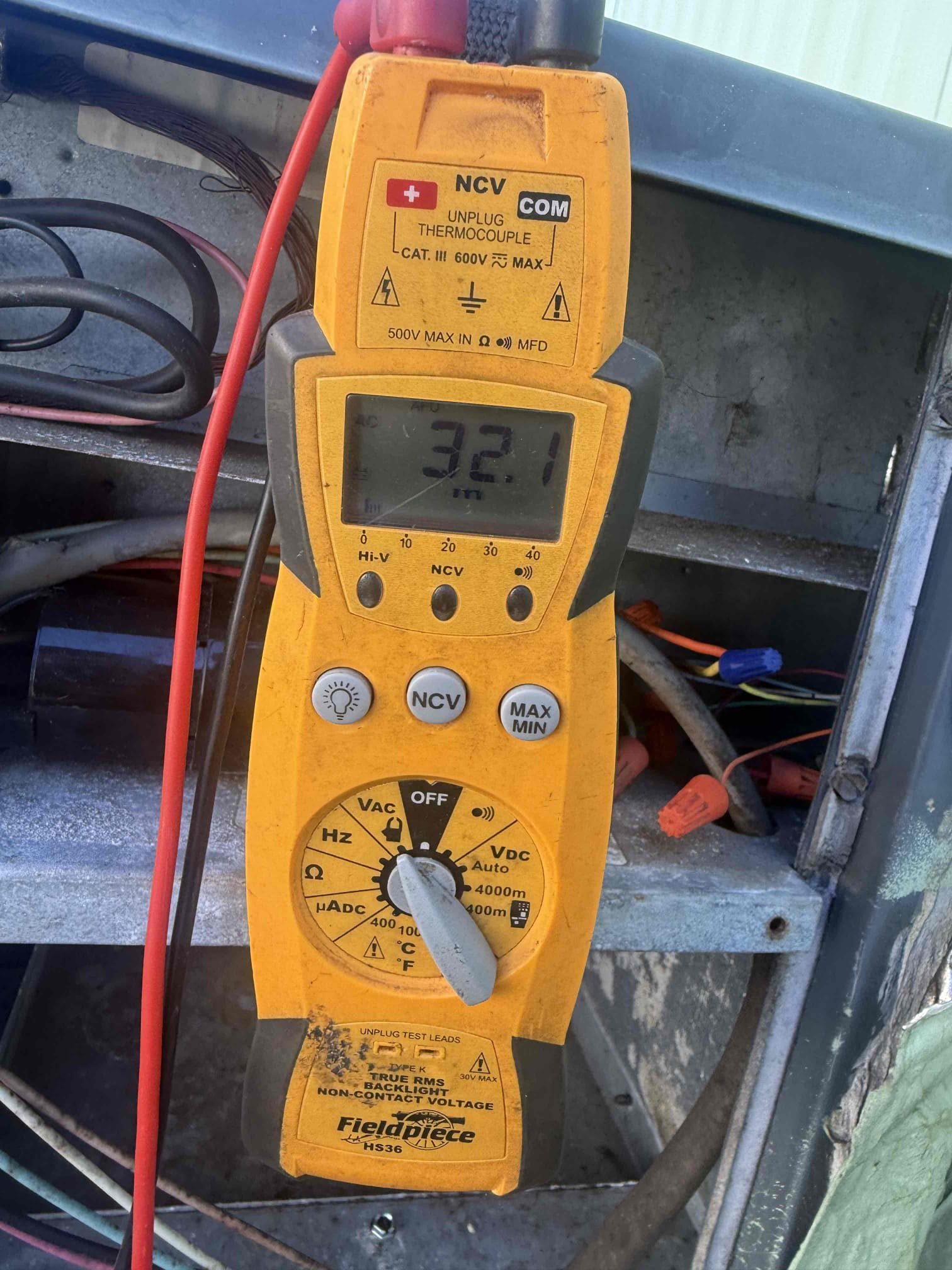 Replaced heater kit. Start and test. Unit operating properly I. Heating and cooling. 