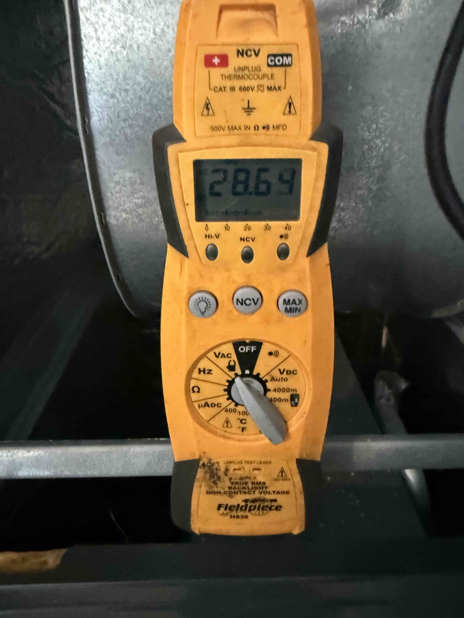 On arrival found unit not heating properly due to failing blower motor. Will return tomorrow to repair and perform first maintenance 