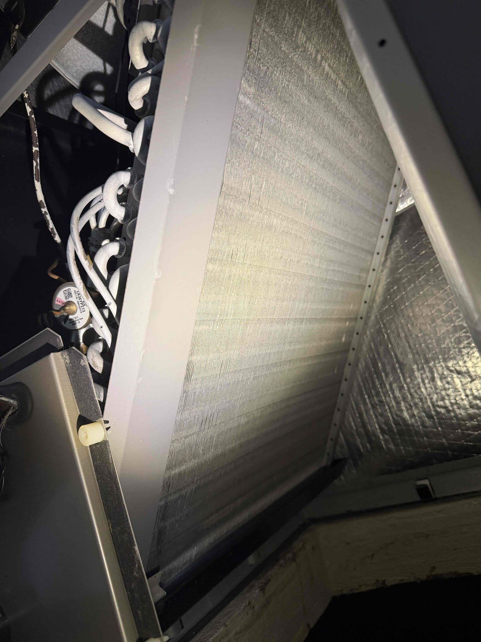 Performed Maitenences on systems. Cleaned/treated drain lines and primary drain pans. Cleaned condenser coils. Evaporator coils are clean. Air purifiers are working.  Verified safety float switchs functionality. Checked amp draw on compressors. Checked amp draw on fan motors. Checked capacitors are within factory range. Made sure all connections are tight. Systems are cooling with 20° temperature splits at this time. Verified systems heat properly. 

Client had concerns of a noise from the condenser when it was very cold out. Addressed the loud noise and confirmed it is from when the system goes into defrost mode and the reversing valve releases pressurized refrigerant temporarily. No issues with this function as it is completely normal operation. 
Client signed up for 2 system Maitenence. 
Send quote over for duct sanitation’s with military discount. 