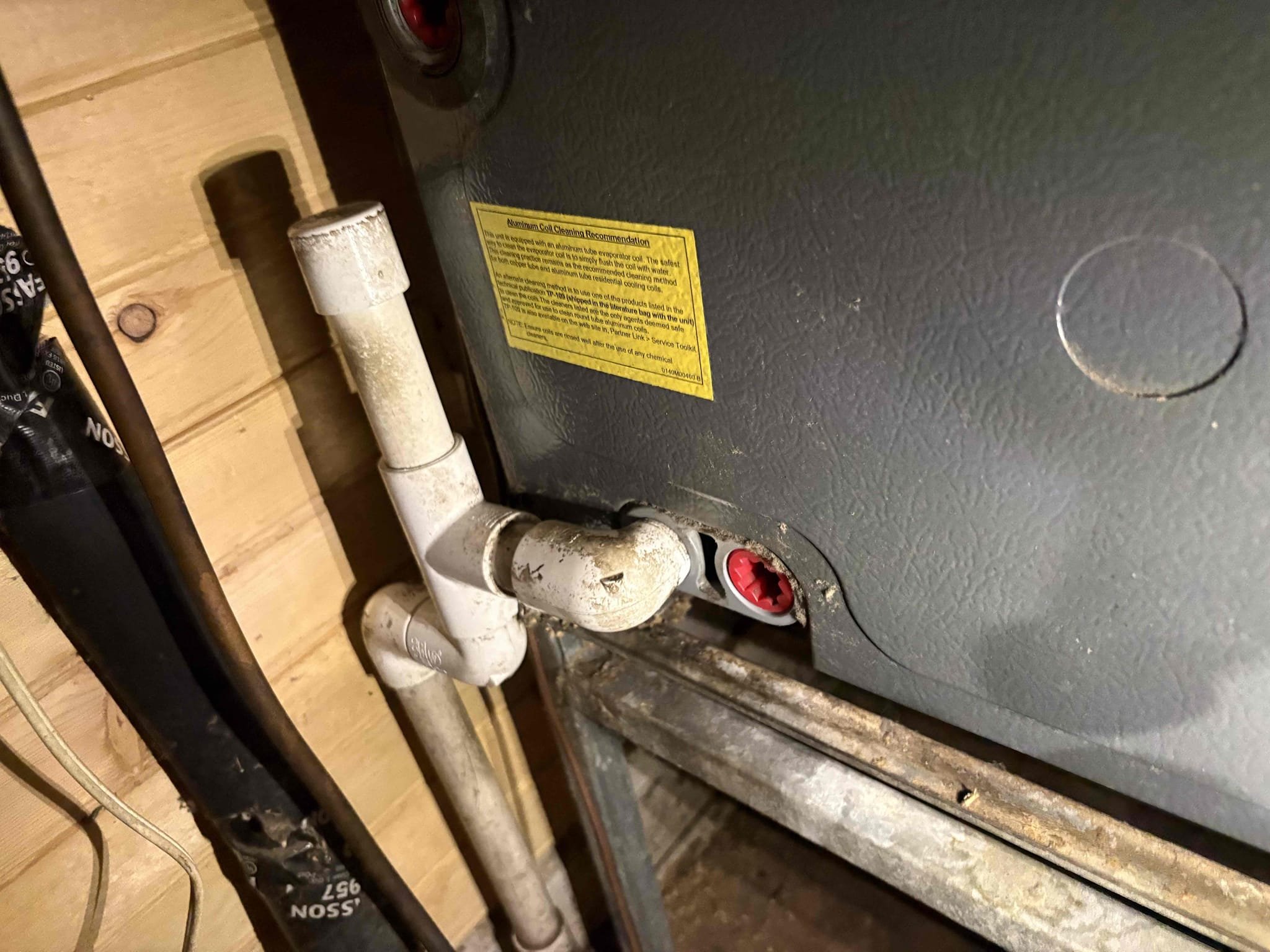 System Diagnostic

Front System 2.5T Goodman (unpermitted)

Air Handler Notes 
-no return (cut in return) (potential pre mature motor/compressor failure) (free draw to a bedroom)
-air handler coils impacted (due to age would replace coils)
-no filter drier (potential clogged metering device)
-no primary safety switch (potential water damage)
-bacterial growth accumulating on blower wheel/assembly (potential premature motor failure)
-filters not being changed 

Outdoor Condenser 
-capacitor reading within specs (new)
-contactor pitted and rusted 
-motor starting to pull higher amps (due to condenser coils being impacted)
-condenser coils impacted with debris 

Called home owner and explained all issues. Wants to do minimal repairs. Does not want to replace system 

Explained that after doing repairs we can check pressures and verify system has no leak. As of now system has lack of airflow 

Back Unit 2005 GOODMAN Horizontal Attic 

Air Handler Notes
-drain line and primary drain pan bac