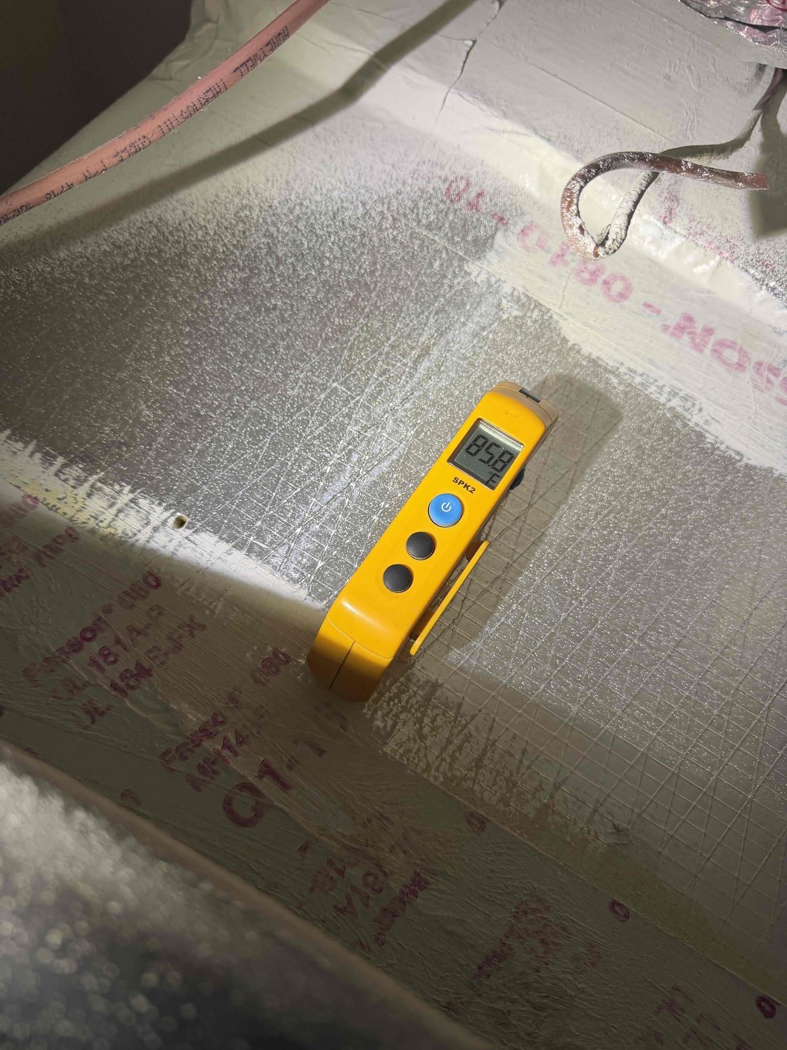 Upon arrival, found AHU breaker tripped. Reset breaker, inspected wiring. Found insulation on back of AHU is peeling off. Unit has restricted air flow from dirty evaporator coils. Fan motor is at risk of failure. In heating mode this could be causing the amps to spike higher than normal and tripping the breaker. Recommending coil cleaning, fastening the insulation back to the unit. Also recommend replacing the breaker if the issue persists due to a weak breaker. 
Quotes sent for repairs and system replacement due to age of system. 
System is at risk of more failures due to age and there is no guarantee with these repairs. 
Verified heating and cooling work at this time. 