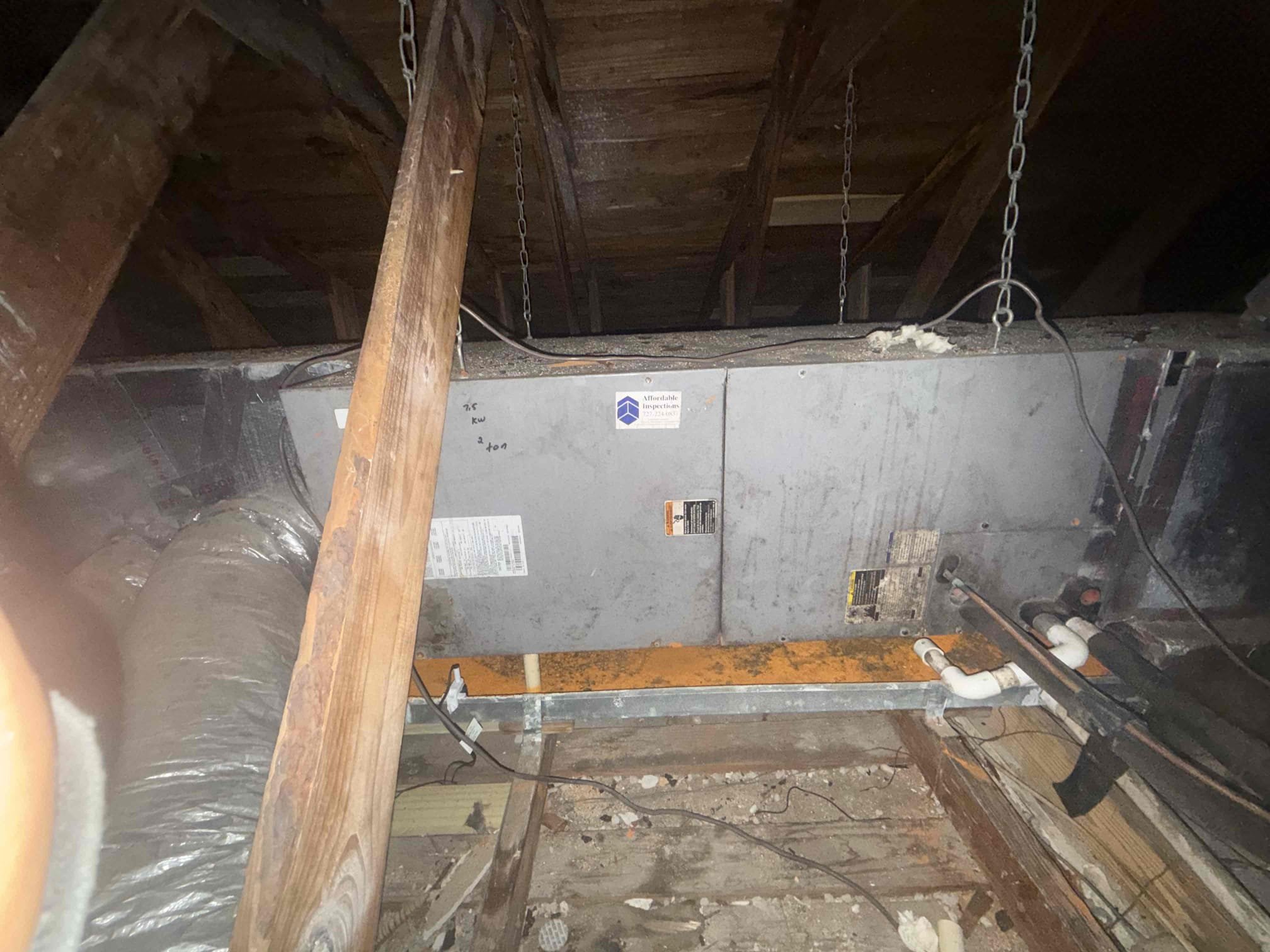 Client states unit does not maintain heat for home. Found heater kit only working at half capacity. Found heater kit broken with broken coil. Unit is heating to the best of its ability at this time. Recommend to replace heater kit or fully replace system due to age and condition. Unit is a 20 year old r22. 