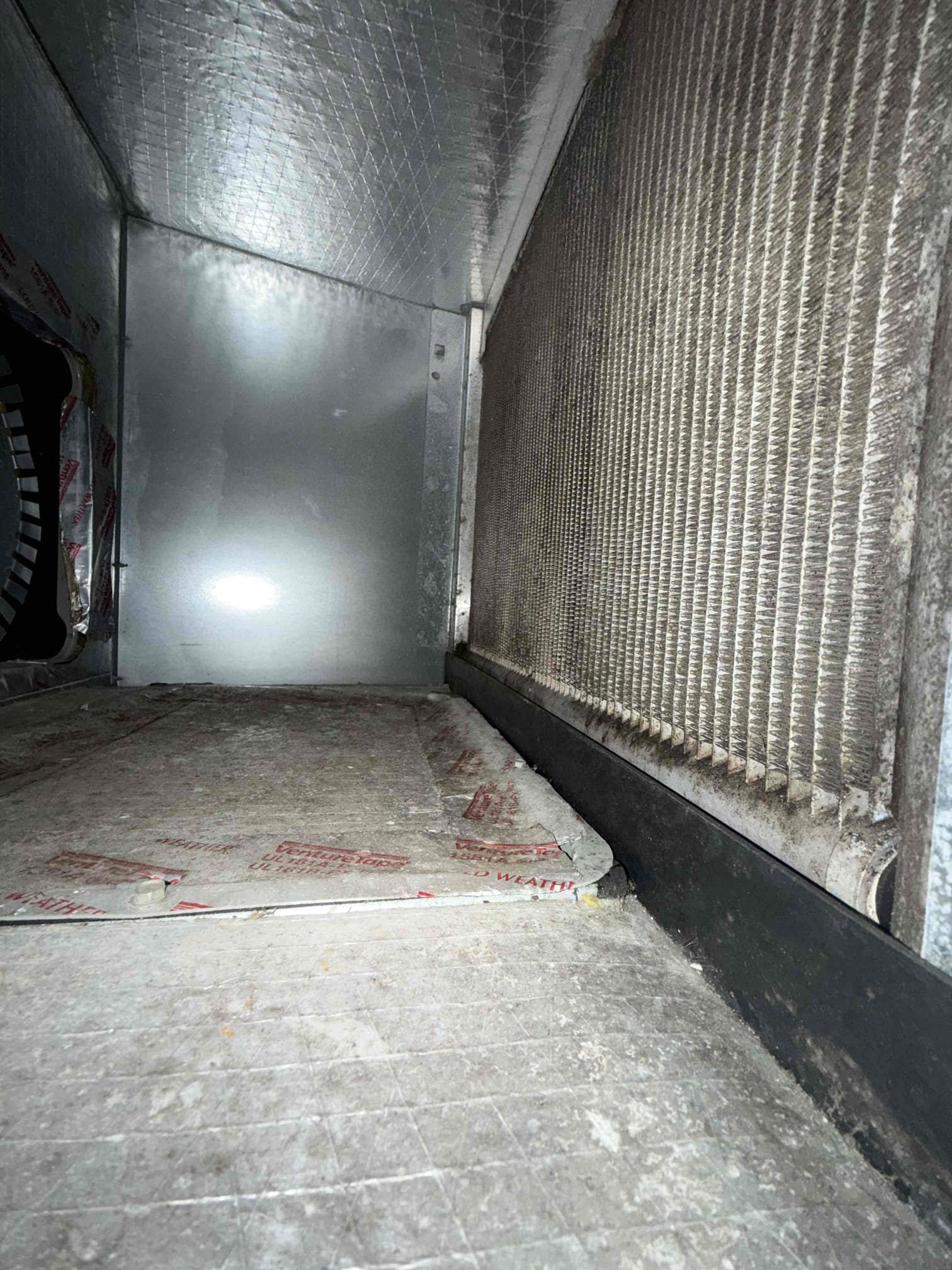 On arrival found unit not heating due to shorted blower motor. Found evap coil and blower housing dirty. Checked he thermostat wire is corroded on roof and is recommended to repair. Unable to verify operation of system due to bad motor. Will submit estimate for repairs. Made client aware of possible added expenses after motor is replaced. Client declined unit replacement at this time. 