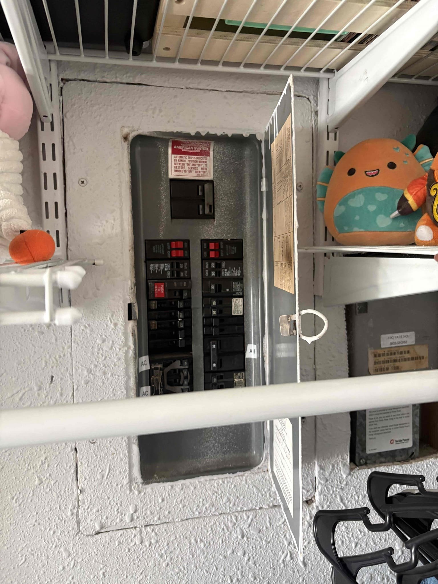 Home owner states multiple outlets and electrical not operating within home. Found main breaker missing 1 leg of power. Home owner will call Duke. 

Put 95$ towards any electrical repair 