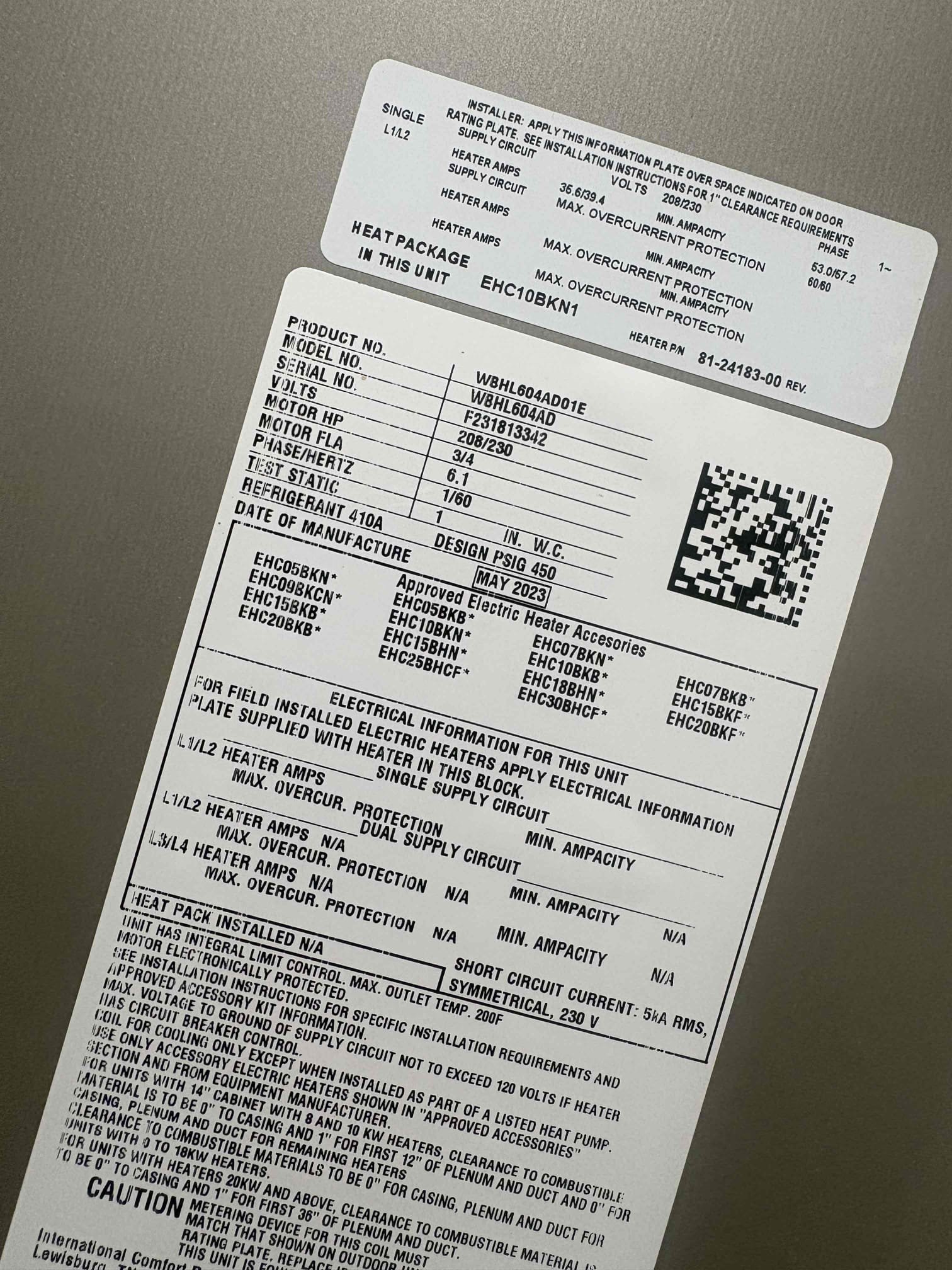 5T Spilt System (Main Home)

Mini Split (Bonus Room)

Verified split system was operating

Mini Split Diagnostic 
-unit is running low on refrigerant indicating leak. Went over options to perform leak search (325$) and identify if we need a part or if we can fix on site. Explained the system takes 2.5lbs of refrigerant (337$).
-potential damage to outdoor compressor if system is not charged properly or leak repaired 

No confirmation on repairs or decision. Left system off so no further damage.