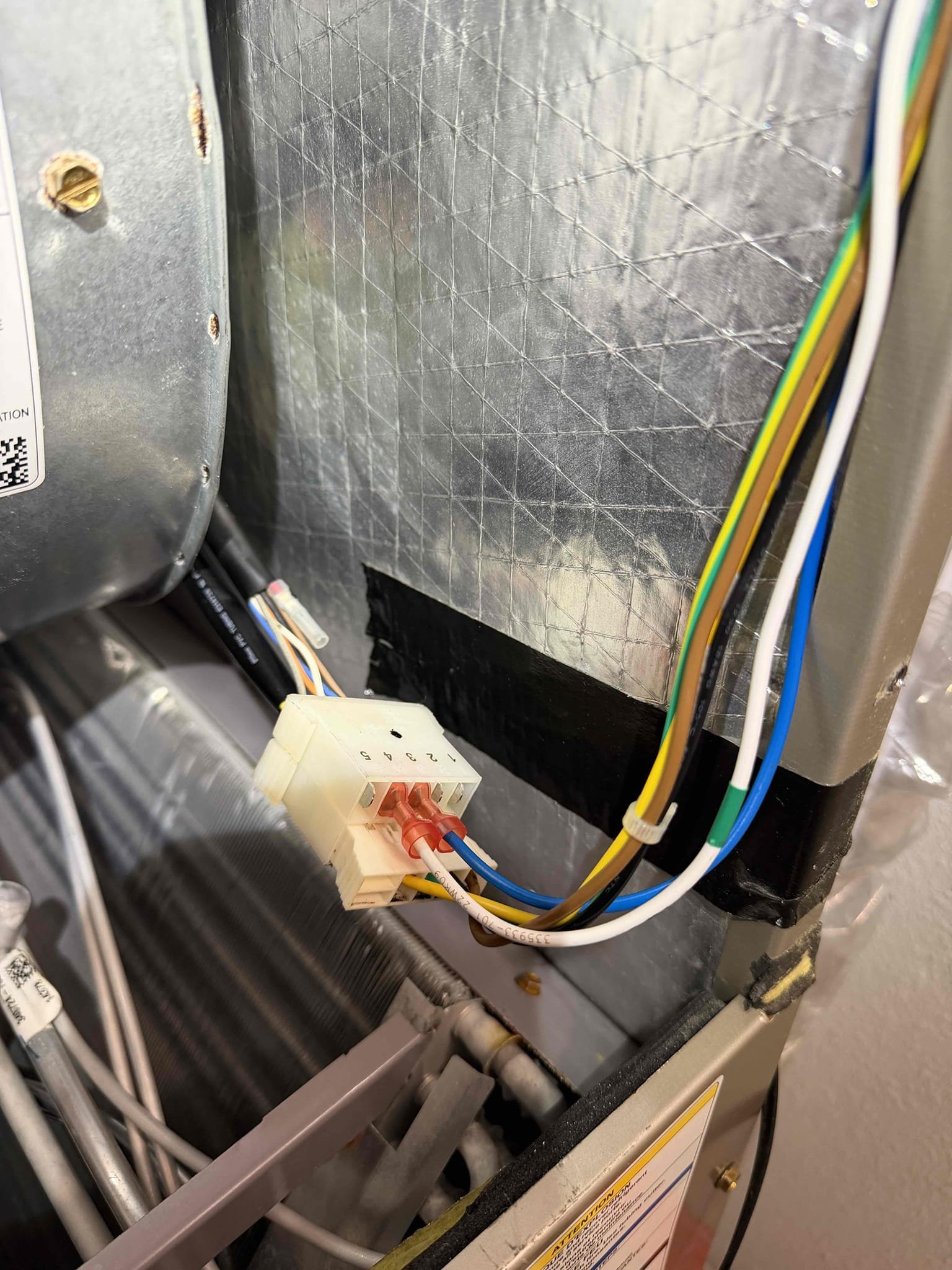 Scope of work:
- Remove blower wheel on unit#2 and deep clean/sanitize.
- Clean/Sanitize inside both air handler units.
- Installer one UV system inside air handler #1. 
Will return to install uv system in air handler #2 after a new system is installed by the home builder. 