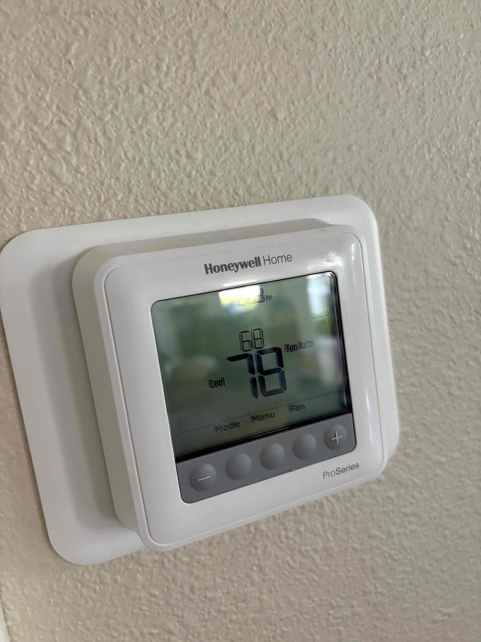 Homeowner states Ecobee was switching screens and acting weird. Re seated connections at Thermosat. Verified no water in safety. Tested for voltage drop coming to Thermosat. Took system off eco mode and setup WiFi to Thermosat. No issues. Unit is cooling properly. Explained that the Thermosat could be failing. Next time it happens she will get a new Ecobee and we can install. Credit 95$ today towards Thermosat install. No repair made at this time so billed diagnostic. 