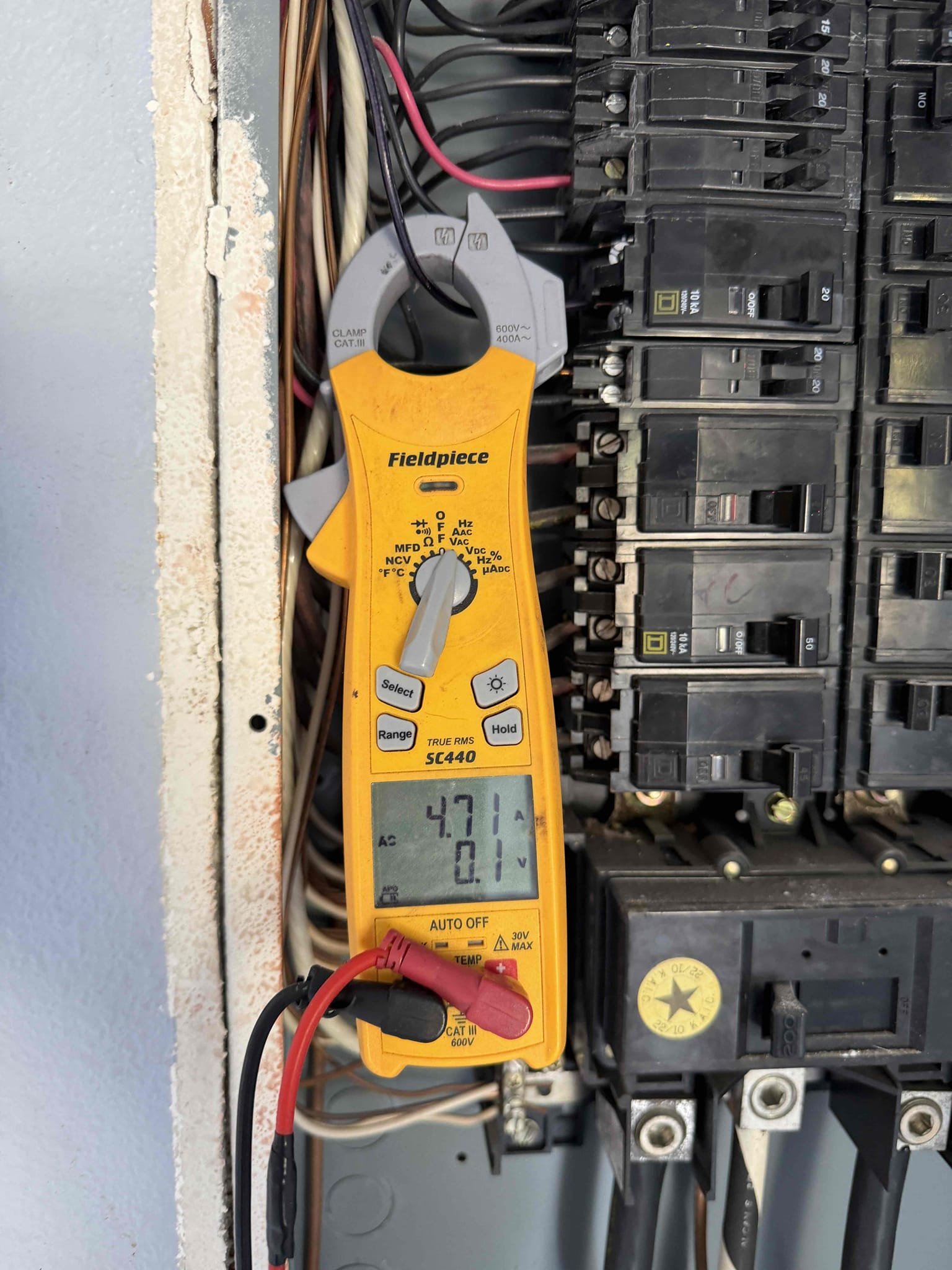 Upon my inspection, found condenser #2 breaker tripped. All wires are tight. Client said there have been many power outages in the area. Recommended replacing the breaker and installing surge protection. 

Performed Maitenences on systems. Cleaned/treated drain lines and primary drain pans. Cleaned condenser coils. Evaporator coils are clean. Verified safety float switchs functionality. Checked amp draw on compressors. Checked amp draw on fan motors. Checked capacitors are within factory range. Made sure all connections are tight. Systems are cooling with 20° temperature splits at this time. Verified systems heat properly. 
After installing surge protectors and new breaker, system run properly. Waited 15 minutes to test breaker and breaker did not trip. 

Scope of work:
- Install two surge protectors on condenser unit disconnects
- Install new 20 amp breaker for condenser #2