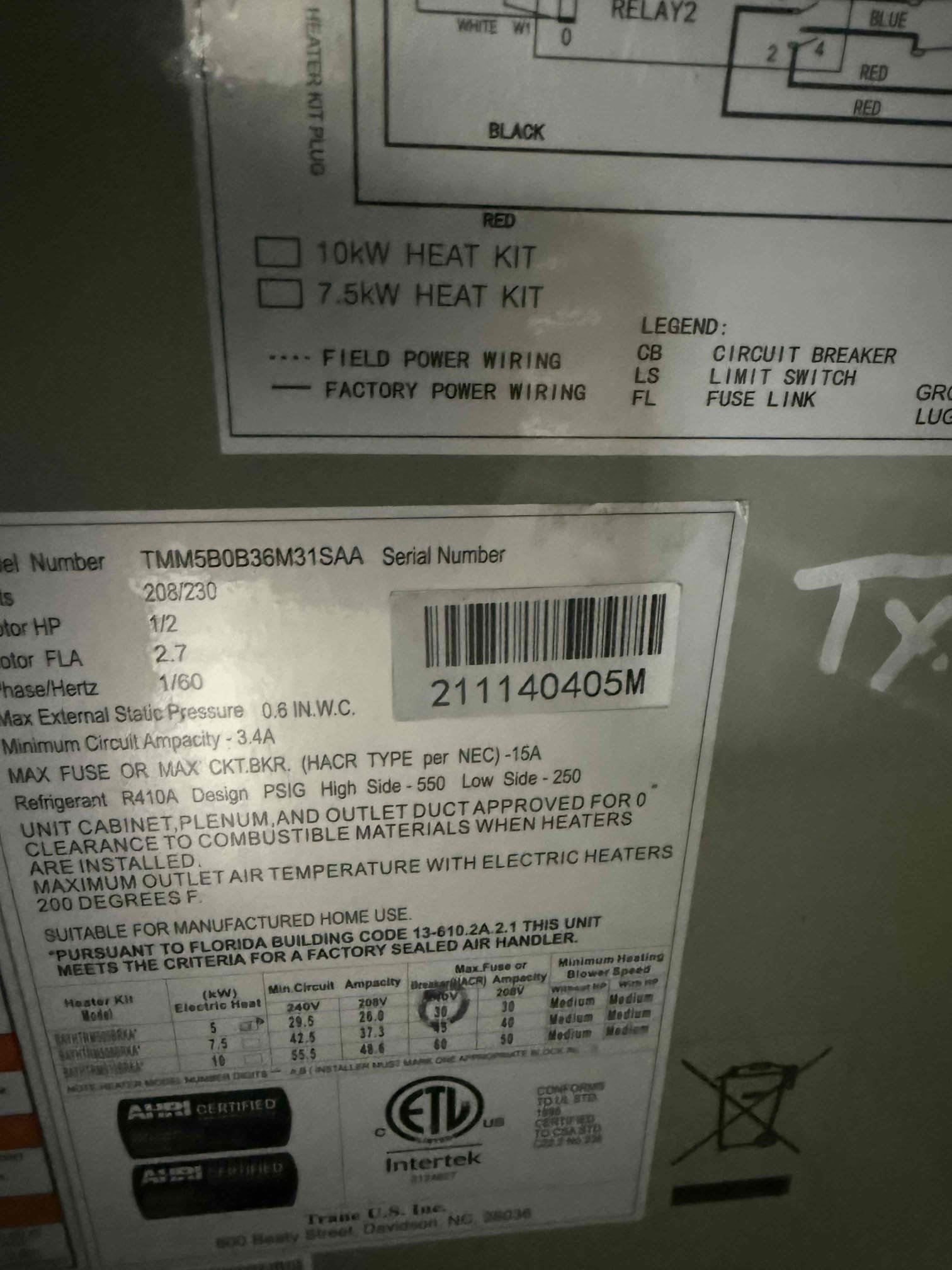 On arrival found indoor blower motor has failed. Getting proper voltage to motor. Will return to replace motor. Unit not operating at this time. 