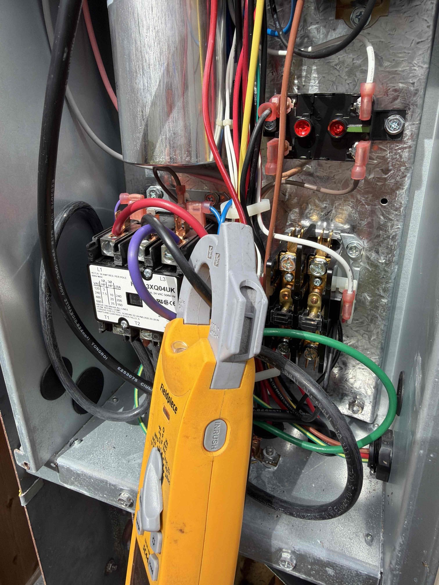 Upon my inspection, tested system and found bad compressor on pool/spa heater pump. Quote will be sent to client for system replacement. 