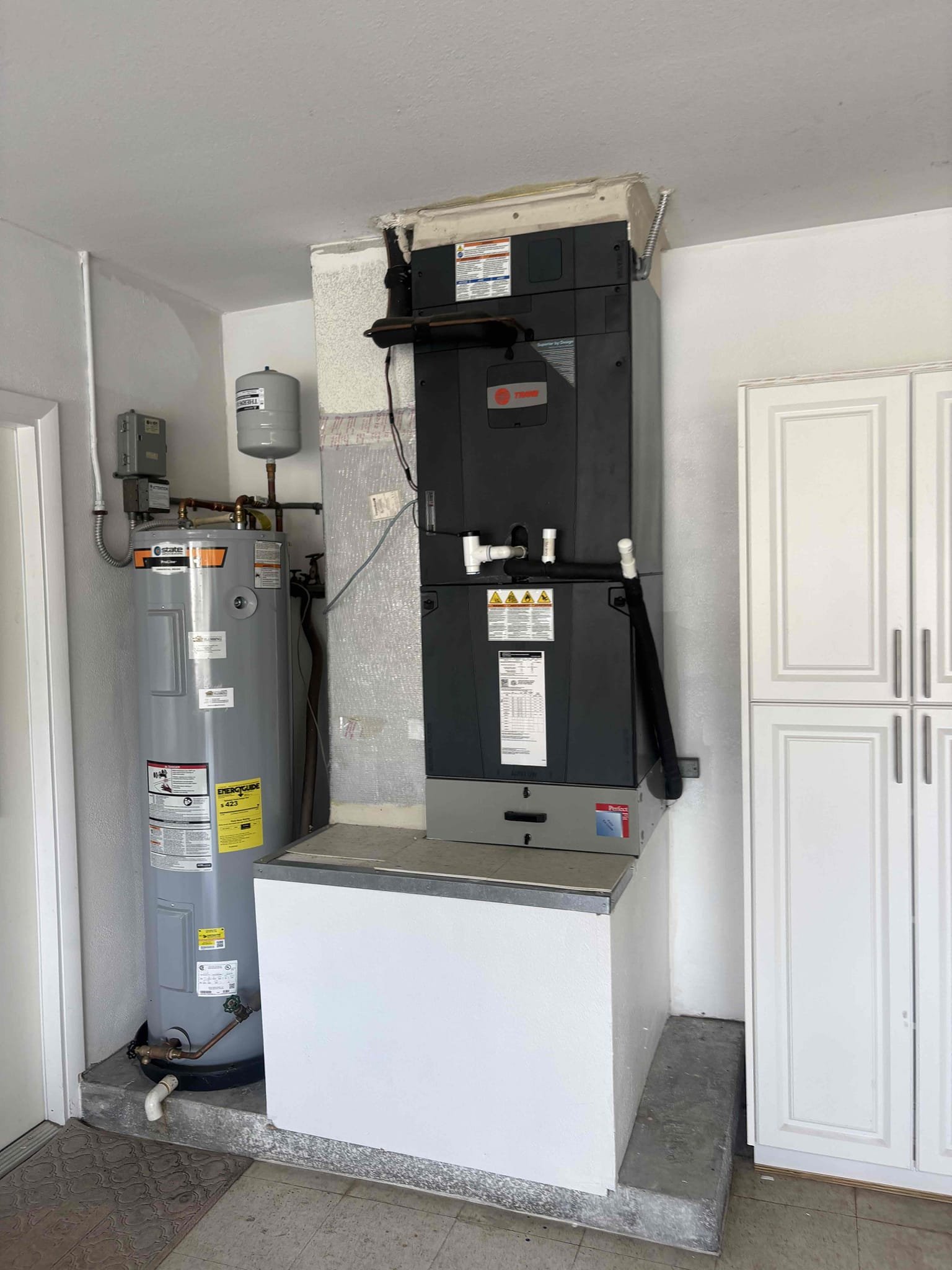 Unit low on refrigerant indicating leak. Found leak in air handler coils. EEV also not engaging fully. Will be replacing EEV with coils. Will also be replacing outdoor filter drier. 12lbs 410a.

Went over options for repair vs replacement. Home owner is selling and new homeowners moving in Thursday. System is currently out of warranty. 

Left system off so no further damage to system. Explained that repairs will have no parts warranty and can not guarantee any future issues due to system short cycling. 