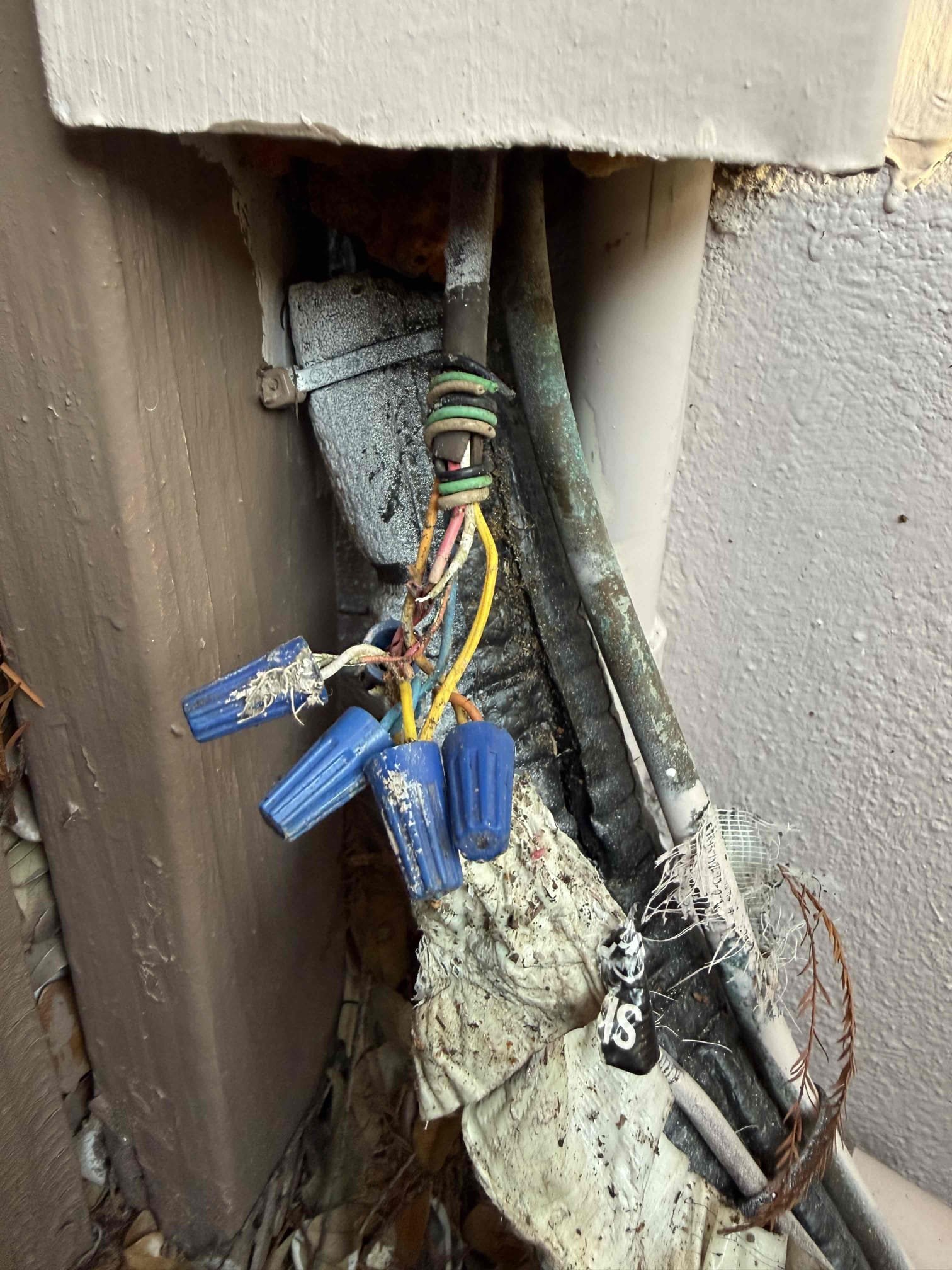 Found burnt fuse on arrival. Found a couple shorting in the low voltage wire made repairs and replaced fuse to find that the system is still off on low voltage. During diagnostics transformer failed. Did not have part on truck we will be sending another technician out later in the day with correct components. 