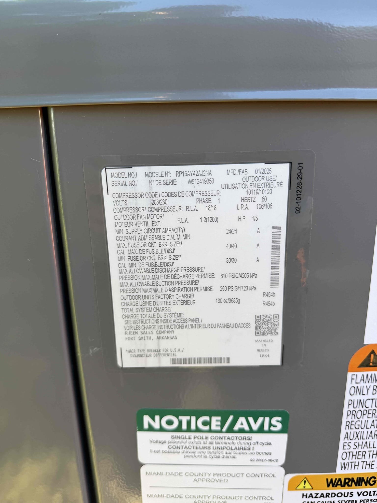 Performed Maitenence on system. Cleaned/treated drain line and primary drain pan. Cleaned condenser coils. Evaporator coils are clean. Verified safety float switch functionality. Checked amp draw on compressor. Checked amp draw on fan motor. Checked capacitor is within factory range. Inspected Contactar. Made sure all connections are tight. System is cooling with a 20° temperature split at this time.