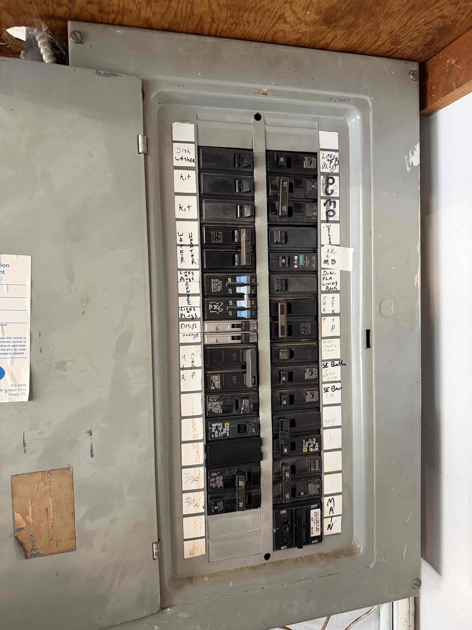 Upon my inspection, found system was not wired properly for heat pump condenser. Thermostat is too small for client to view numbers. Found drain line not properly insulated and a connection not glued properly causing condensation to drip onto garage floor. 
Made all necessary repairs. Set up thermostat with clients phone. 
Verified heating and cooling functions. 

Performed first system Maitenence. Cleaned and treated drain line and primary drain pan. Checked capacitor and amp draws on motors and compressor. Cleaned condenser coils.

Client is interested in bigger back up heating strips however that would require increasing the wire size and breaker from the main electrical panel. System is heating just fine at this time. 

Supply plenum and return plenum are not mastic sealed at this time but are not leaking air. 