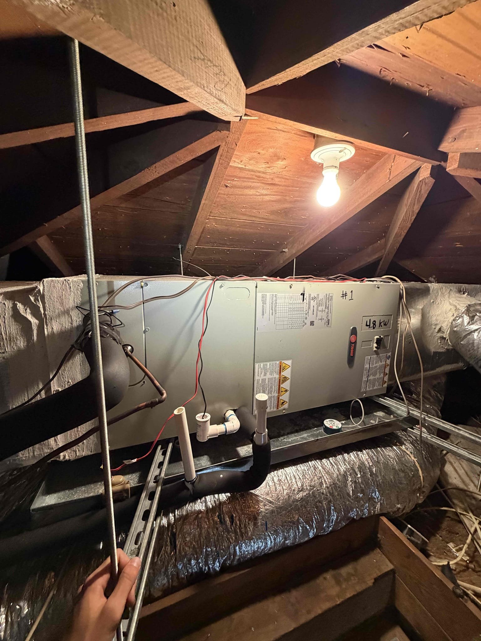 Performed Maitenence on two systems. Upstairs system is cooling properly at this time. Small amount of growth forming inside air handler. 
Downstairs package unit blower compartment is full of growth and debris, evaporator coil is dirty, and capacitor is weak. Quote sent for cleanings and repair as well as new system quote due to system being 10 years old and out of warranty. 
Package unit duct work is old and connections are not sealed properly. Will revisit replacing duct work in the winter time. 