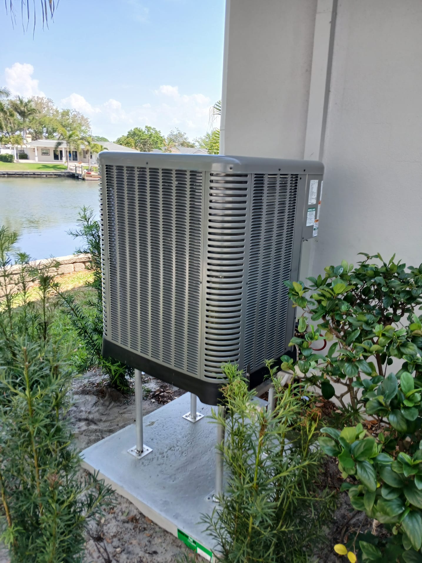 RUUD Equipment (Inverter)
Install New Air Handler 
Install Air Handler UV System
Install New Outdoor Condenser 
New Filter Drier 
Install Thermostat (Auto Changeover)
Thermostat Wire Included 
Primary Float Safety Switch
Secondary Float Safety Switch 
Install Horizontal Drain Pan
Outdoor Surge Protection 
UV Rated Outdoor Insulation 
Refrigerant Locking Caps
Flush Existing Refrigerant Lines
Flush Drain Line
4” Hurricane Pad
21” Hurricane Stand 
Vibration Pads
Hurricane Tie Down Straps
Vacuum System 
Seal Supply/Return Plenums 
Remove Current Equipment
Permitting 
10 Year Parts Warranty
3 Year Labor Warranty 
100% Satisfaction 

*Complimentary outdoor corrosion protectant 