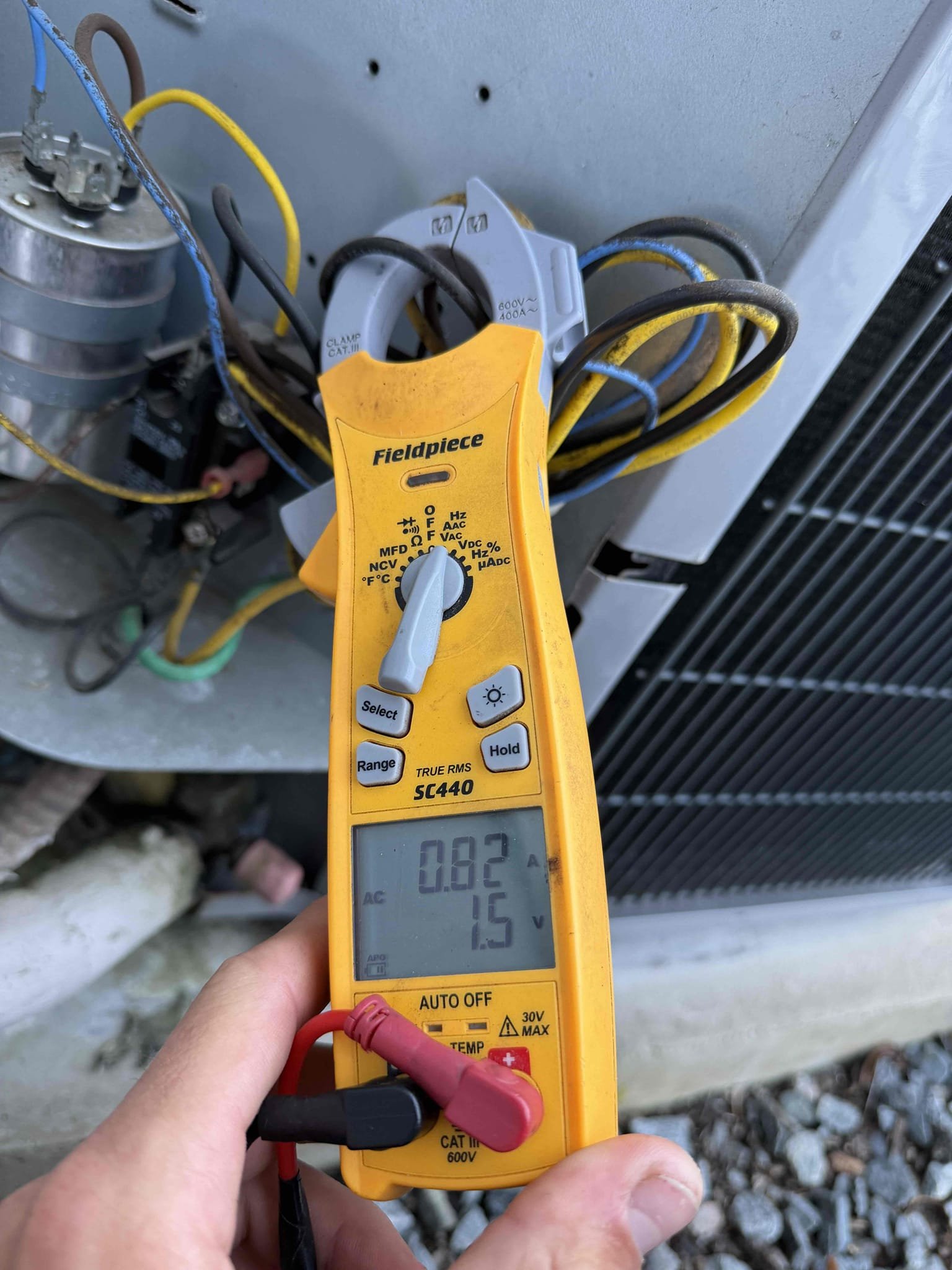 Performed Maitenence on system. Cleaned/treated drain line and primary drain pan. Cleaned condenser coils. Evaporator coils are clean. Sprayed evap coils with client supplied evap coil spray. Blower wheel is getting impacted with debris and growth again.  Verified safety float switch functionality. Checked amp draw on compressor. Checked amp draw on fan motor. Checked capacitor is within factory range. Inspected Contactar. Made sure all connections are tight. System is cooling with an 18° temperature split at this time.

Found fresh rodent droppings in attic and let client know. Duct work seems to be sealed well at this time and did not find any apparent holes. 