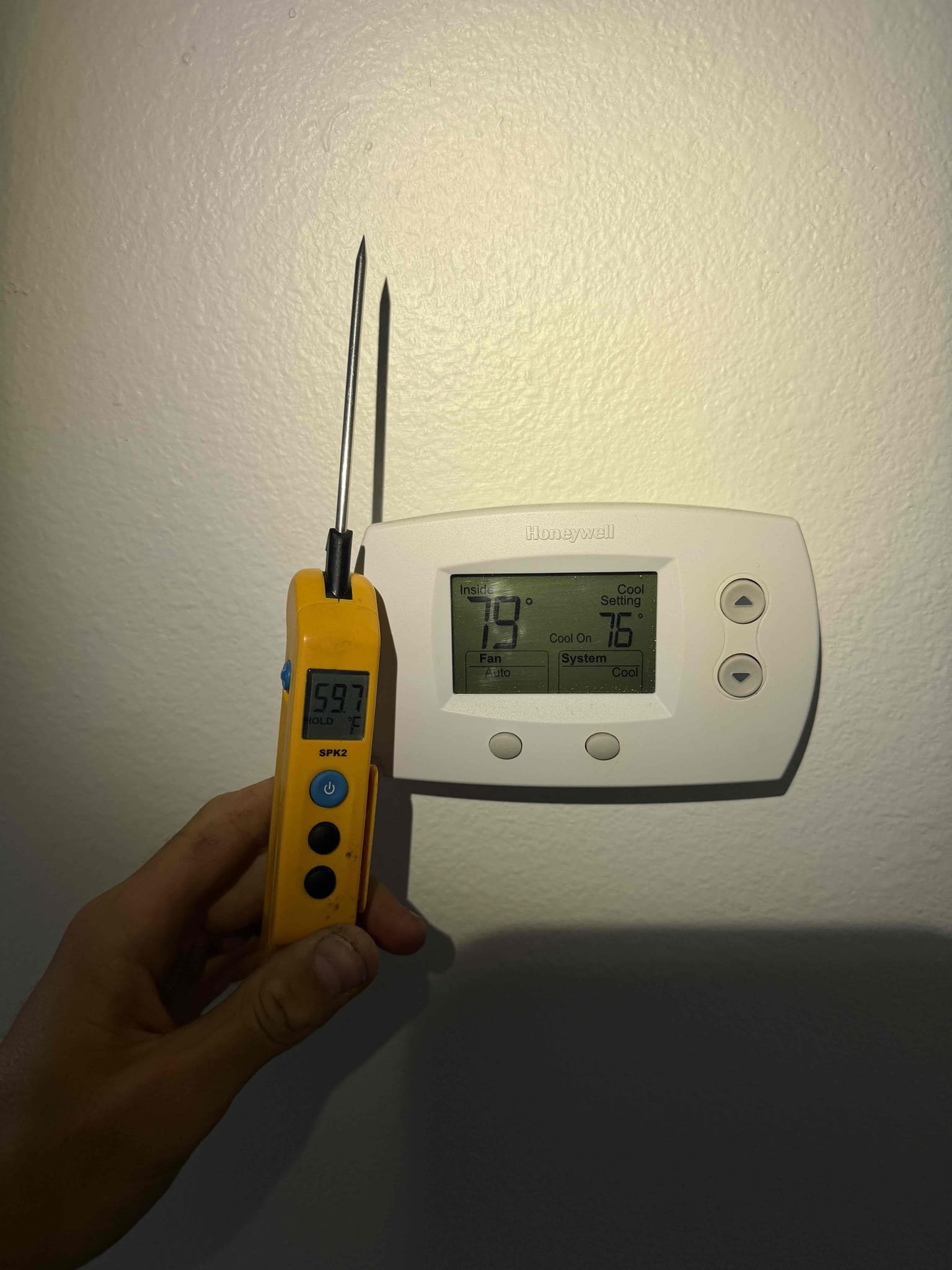 Clients concerns about drain line. Drain line and primary drain pan are severely clogged and required cleaning. Drain line is piped in the way of the filter rack. Safety float switch is not functional. Quoted necessary repairs and included complimentary drain cleaning. 
System is cooling with a 20° temp split. Amp draws are good and capacitor is within factory range. Contactar is making buzzing noise and warned client that it may cause an issue in the future. 

Scope of work:
- Replace safety float switch 
- Re pipe drain line off of unit with new insulation and an access to treat the drain. Made sure drain line is out of the way of the filter rack. 