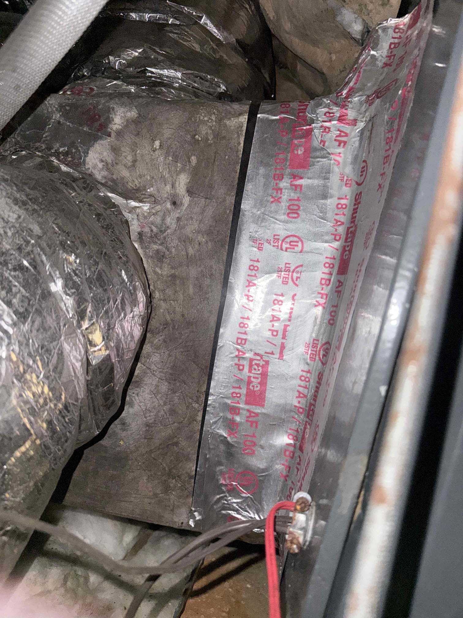 On arrival found unit not cooling due to burnt wire and weak capacitor. Replaced wire and cap. Unit started. Found blower over amping and full of growth. Blower capacitor is weak. Evap coil is dirty. Unit is r22 in poor condition. Unable to check pressures due to schrader valves being removed. Unit is cooling. Recommend to replace unit to prevent breakdown in summer. 