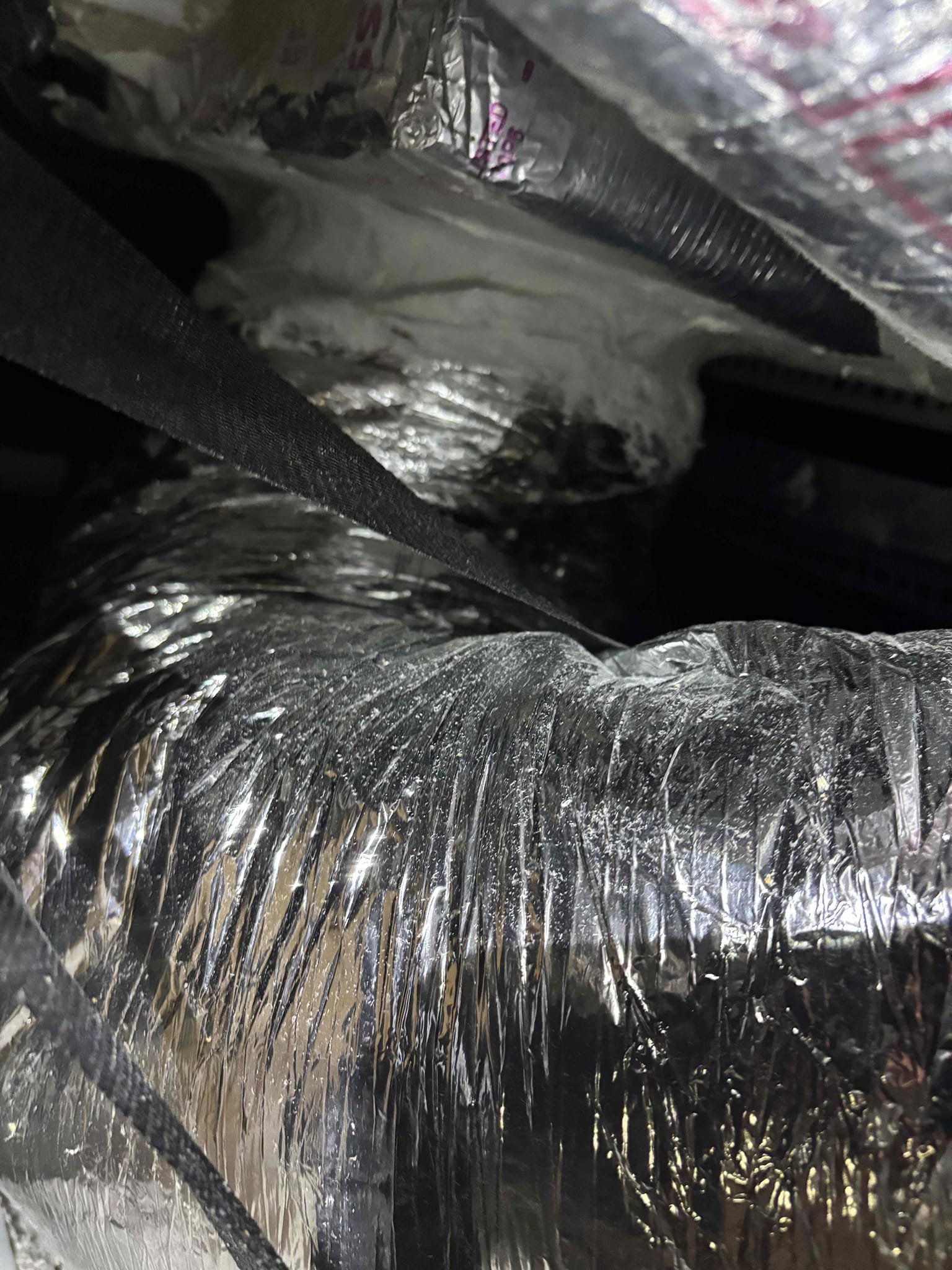 **attic fan @ shop**
Cut in new return for master bedroom. Seal and strap duct to code. Cut in new solar attic fan for more air flow in attic. Tax and labor included. 